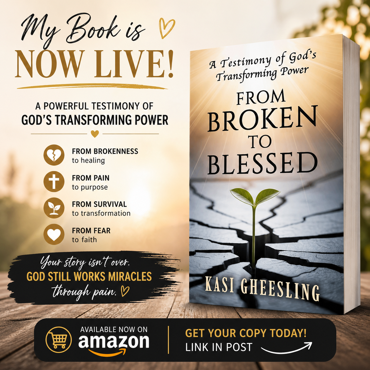 From Broken to Blessed – Christian Testimony Book