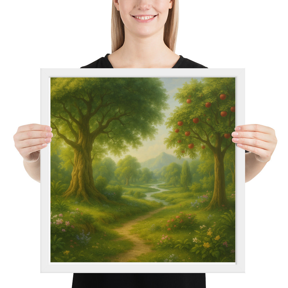 Garden of Eden wall art with Tree of Life biblical design