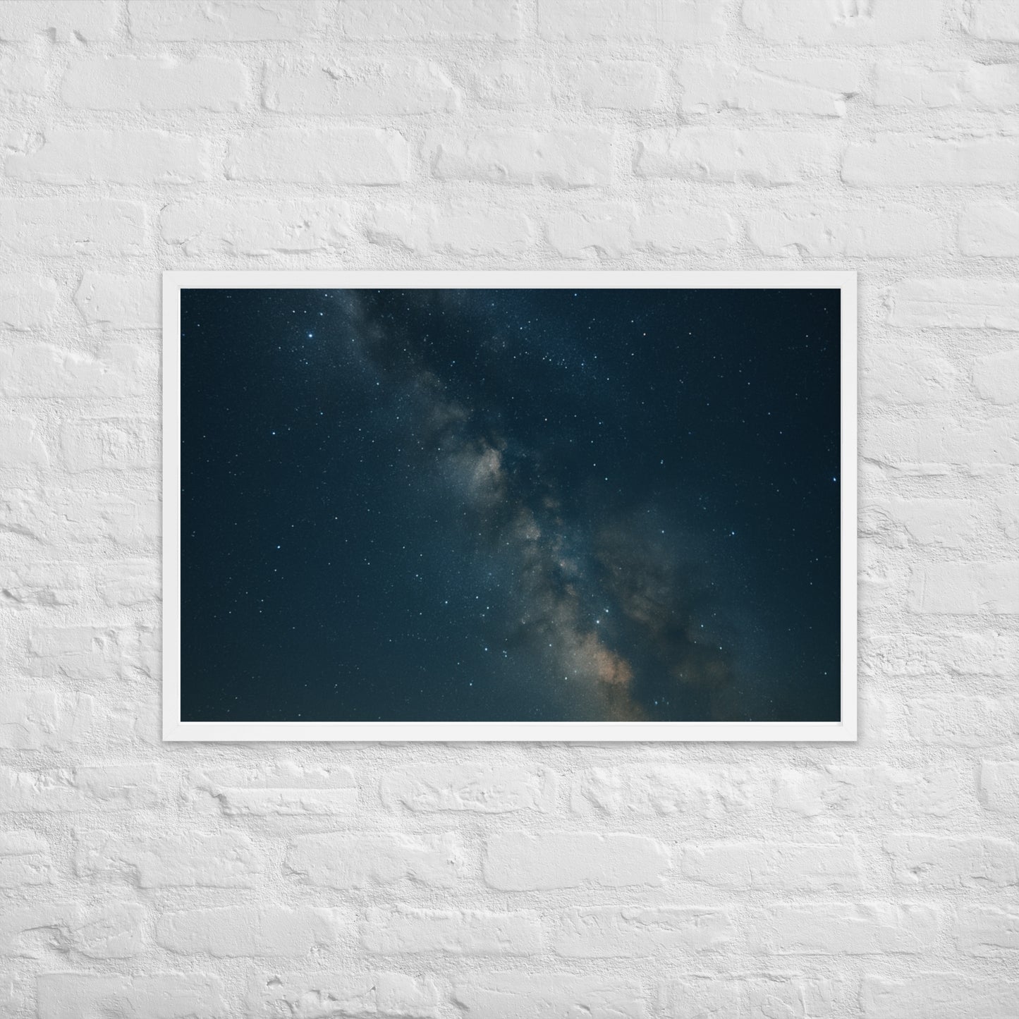 Framed starry night sky Christian poster – expansive heavens wall art