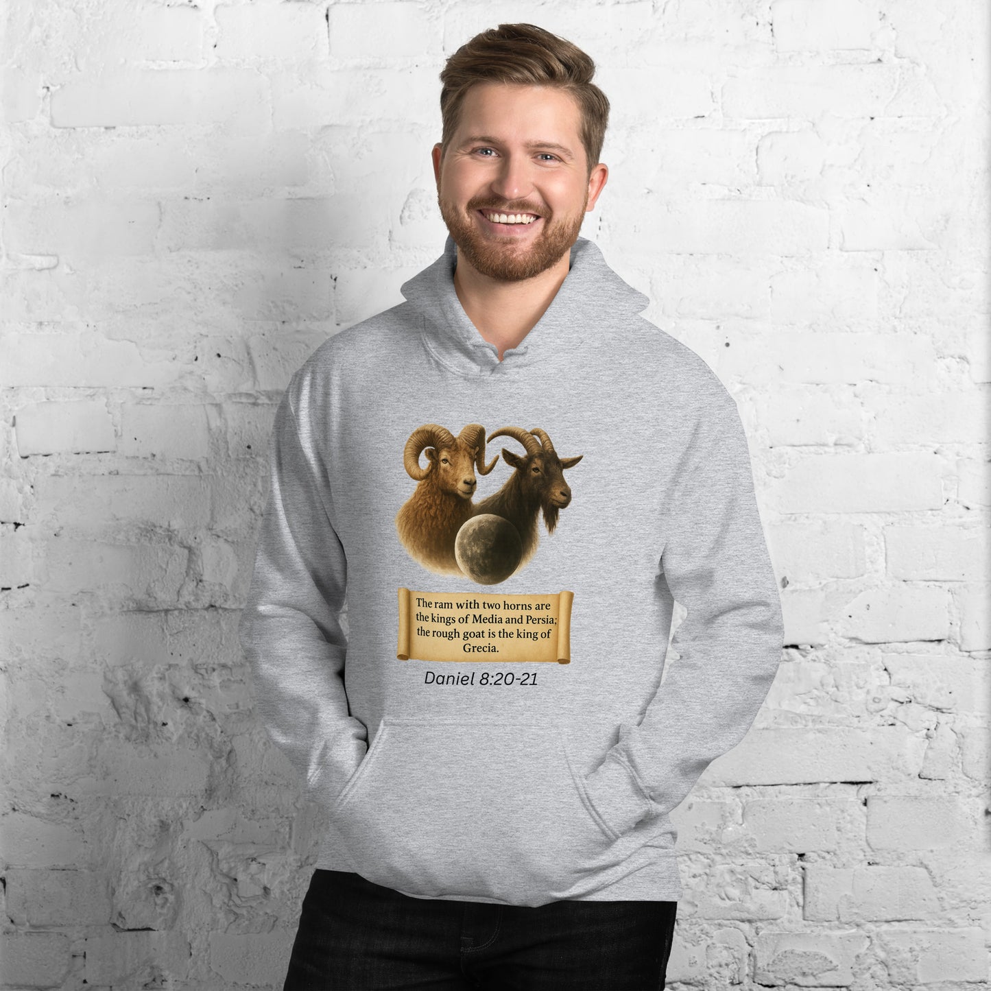 Christian hoodie – Daniel 8 prophecy end-times Scripture design by Your Divine Network
