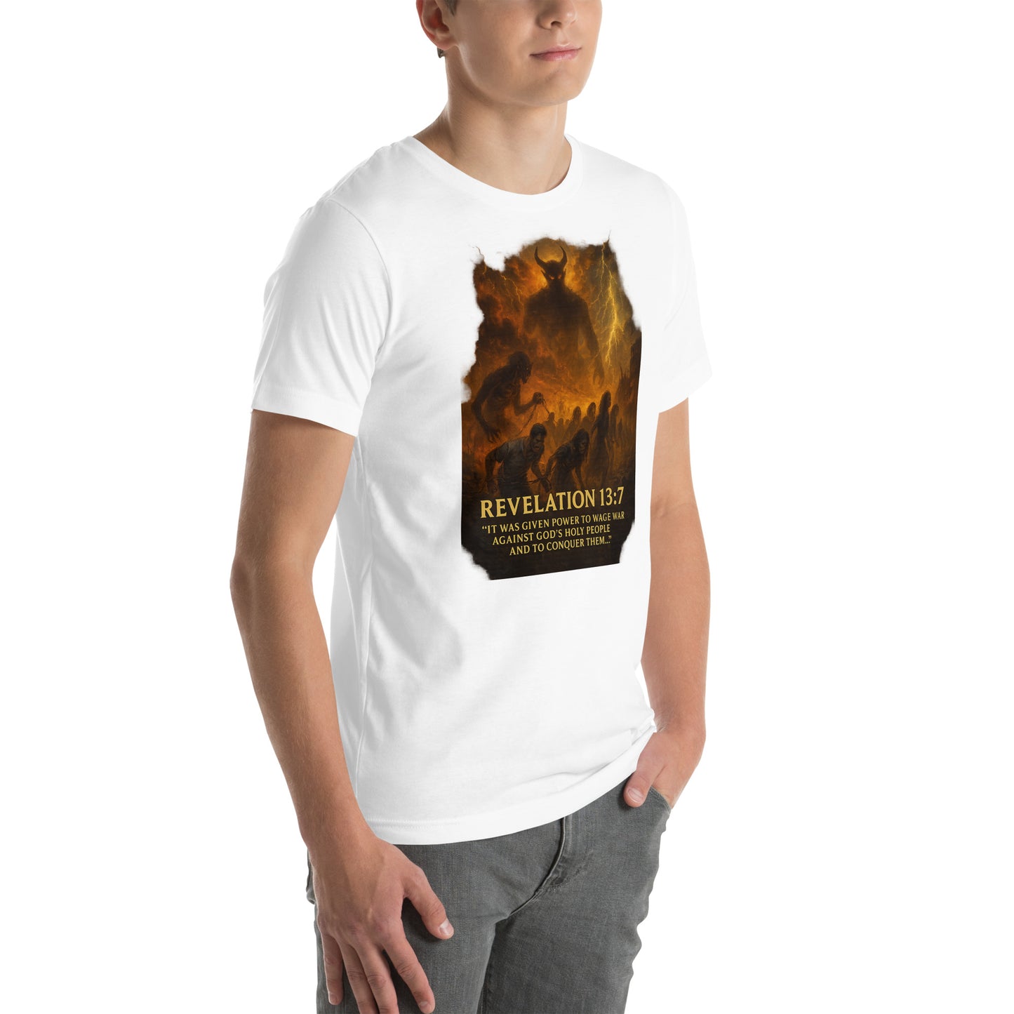 Bible prophecy shirt – Revelation 13:7 end-time warning tee