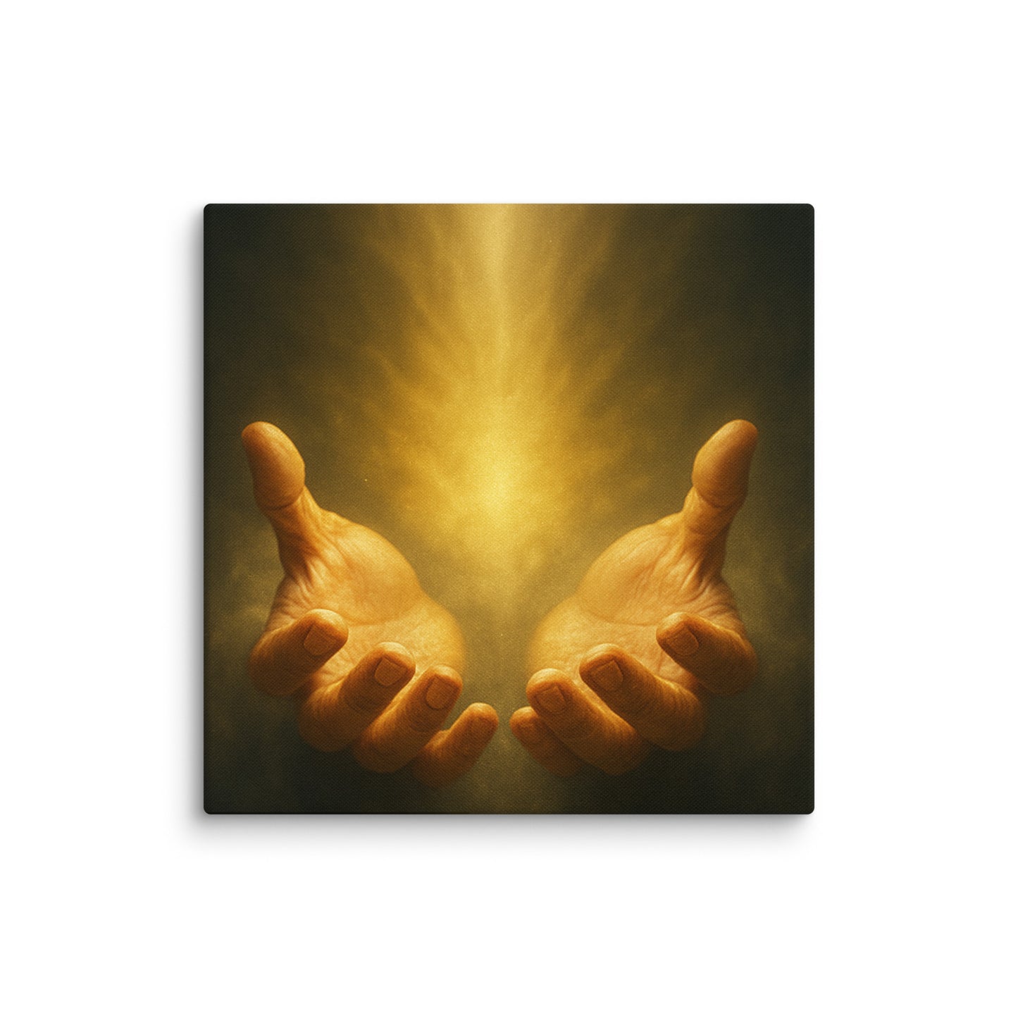 Christian Canvas Wall Art – Radiant Hands of Light and Glory | Faith-Inspired Artwork by Your Divine Network