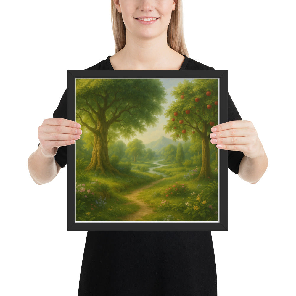 Garden of Eden wall art with Tree of Life biblical design