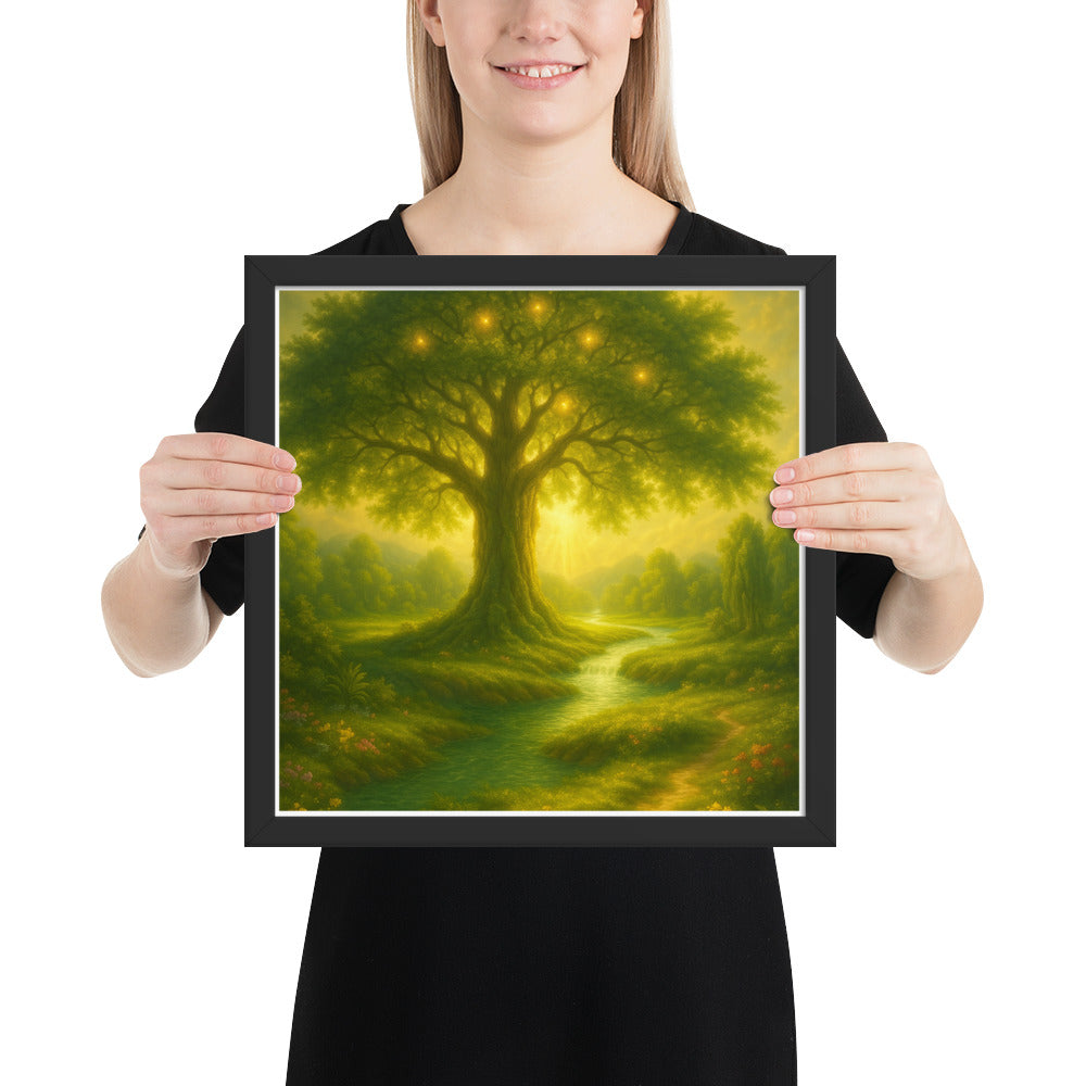 Garden of Eden poster framed Christian wall art with Tree of Life