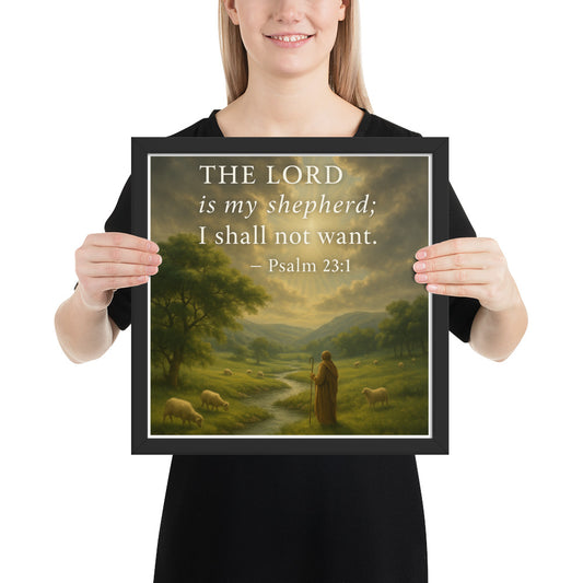 Christian poster – Bible verse wall art print Psalm 23:1