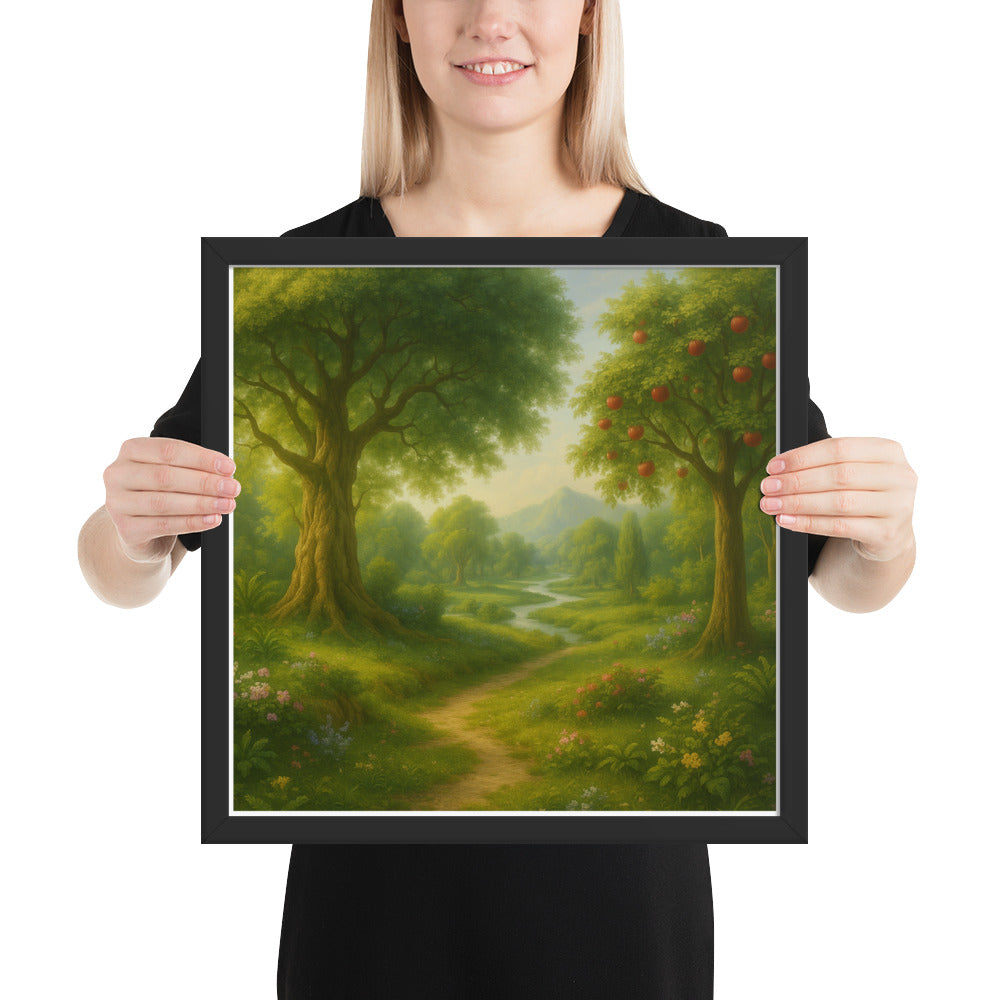 Garden of Eden wall art with Tree of Life biblical design