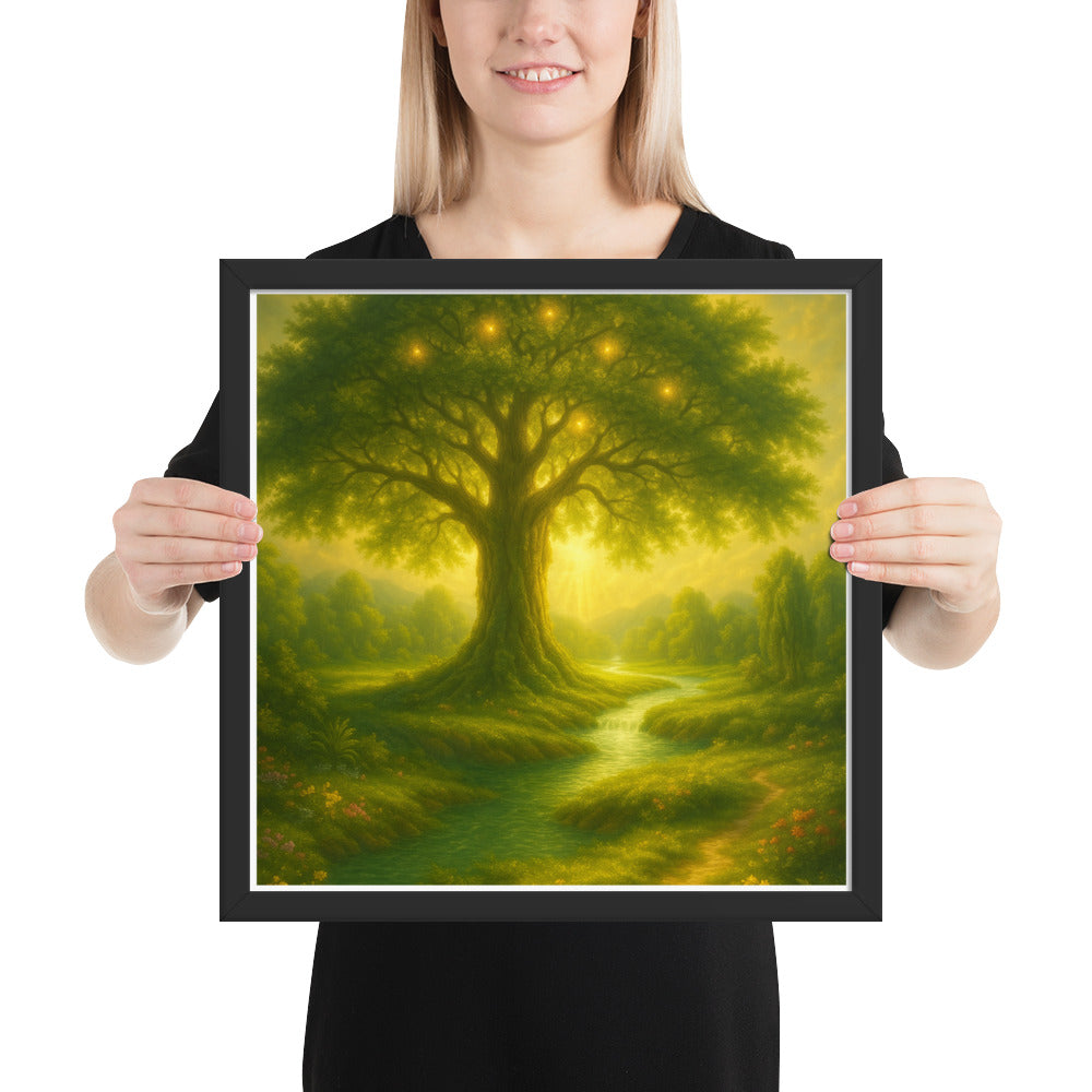 Garden of Eden poster framed Christian wall art with Tree of Life