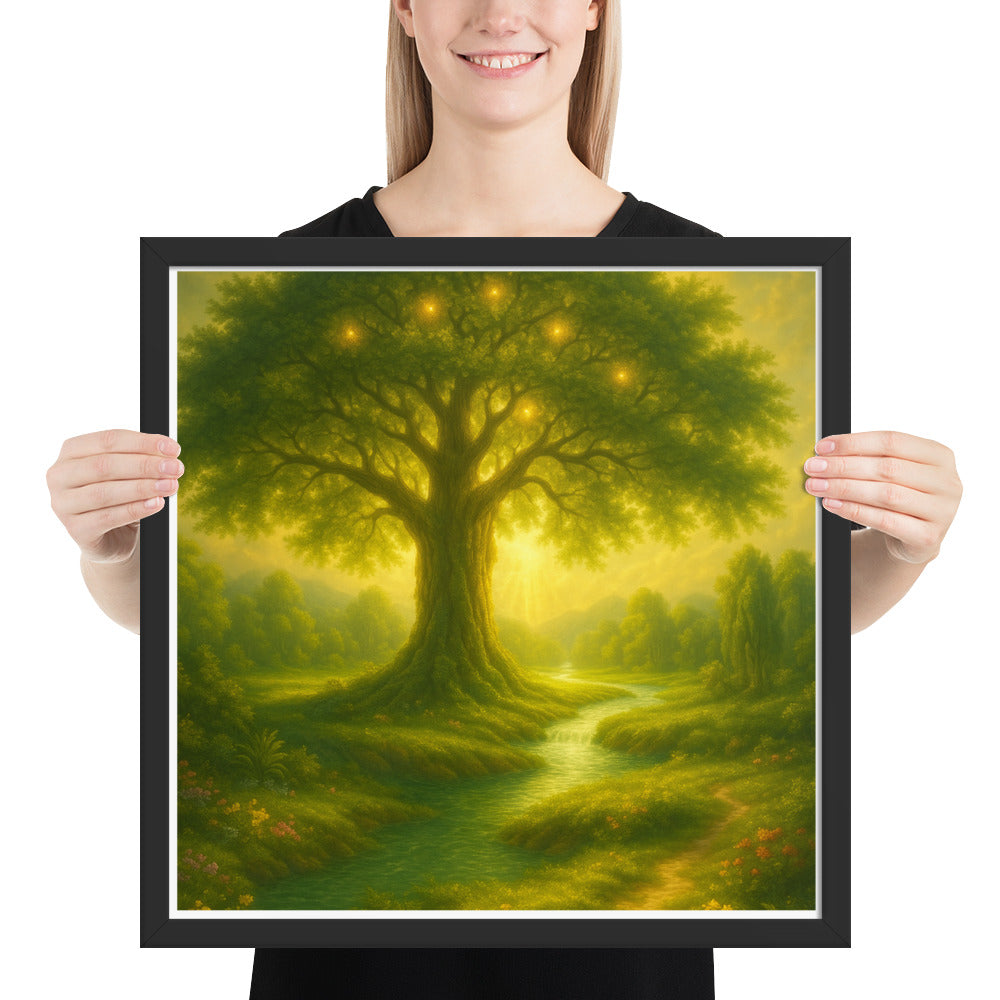 Garden of Eden poster framed Christian wall art with Tree of Life