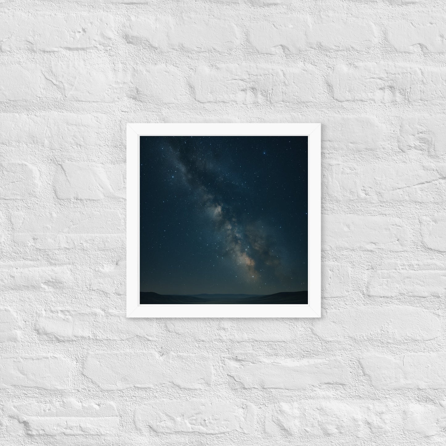 Framed starry night sky Christian poster – expansive heavens wall art