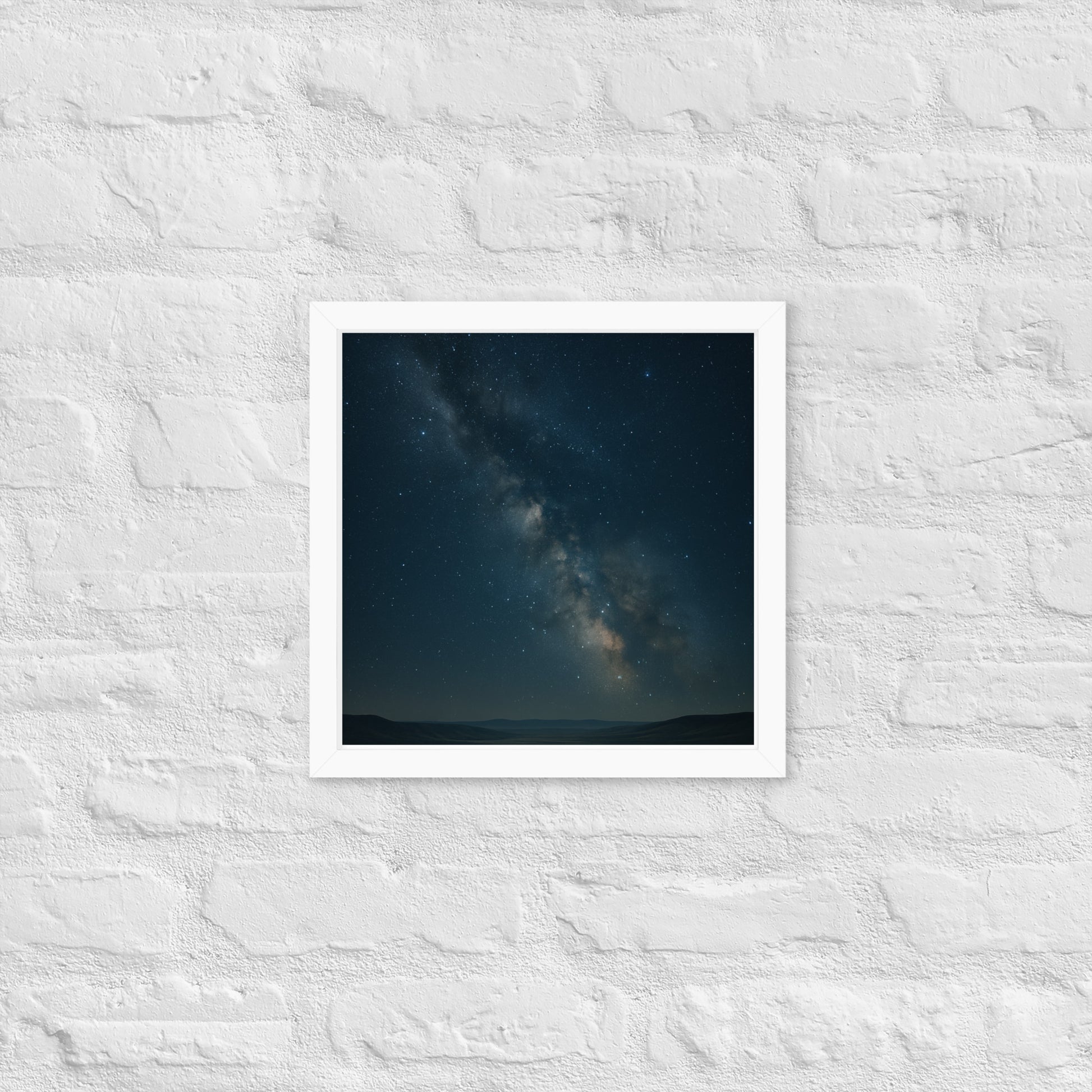 Framed starry night sky Christian poster – expansive heavens wall art