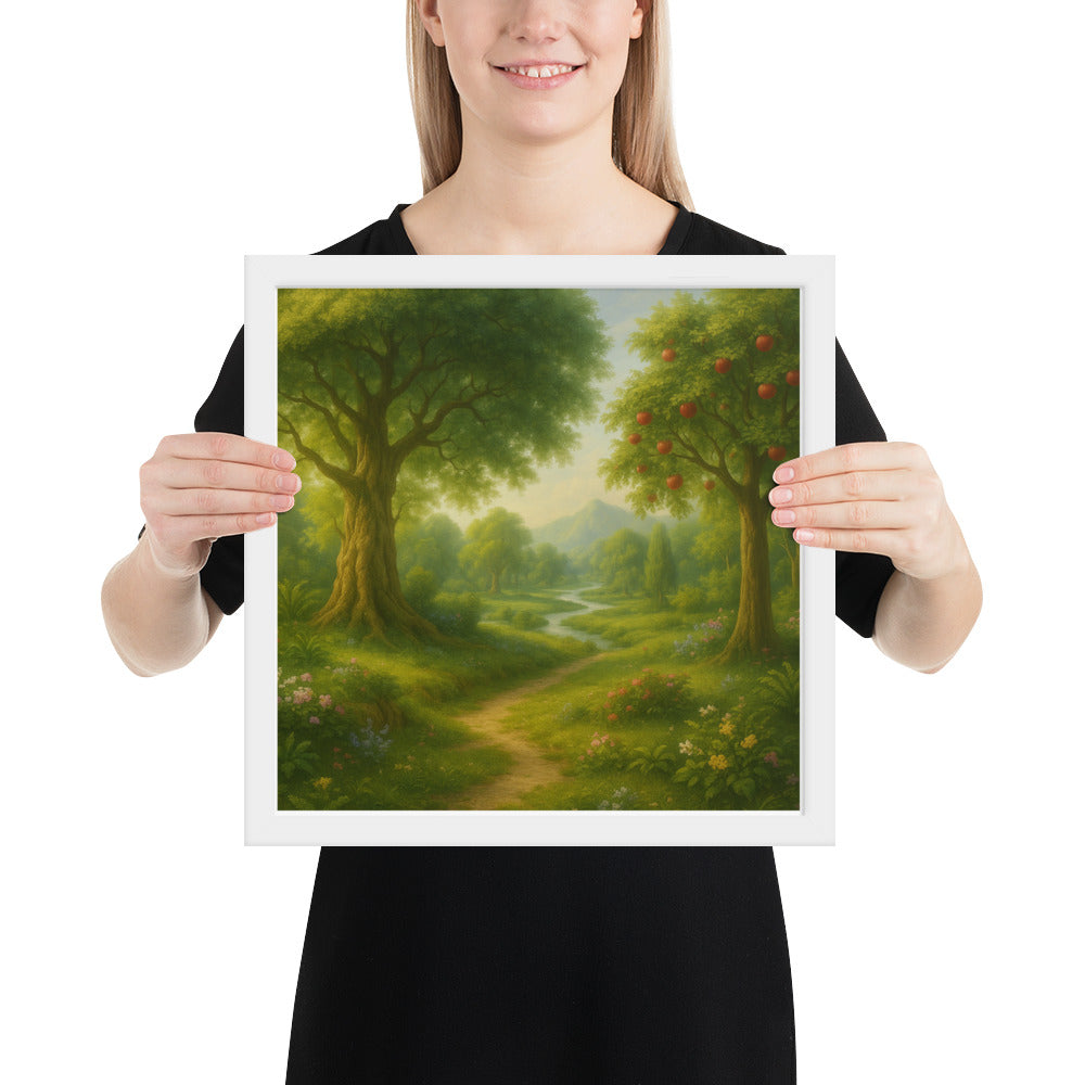 Garden of Eden wall art with Tree of Life biblical design