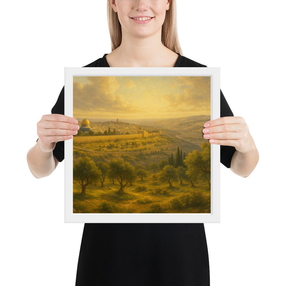 Mount of Olives sunset poster framed Christian wall art