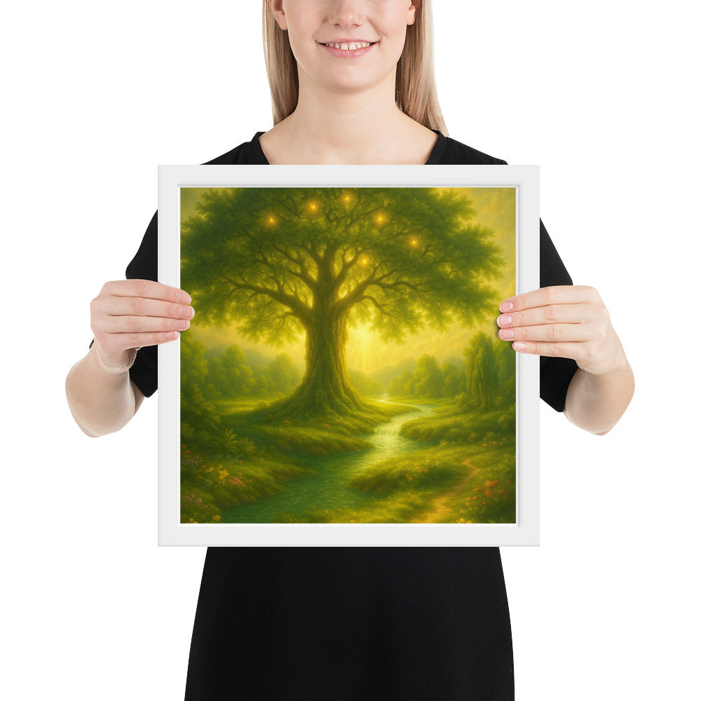 Garden of Eden poster framed Christian wall art with Tree of Life