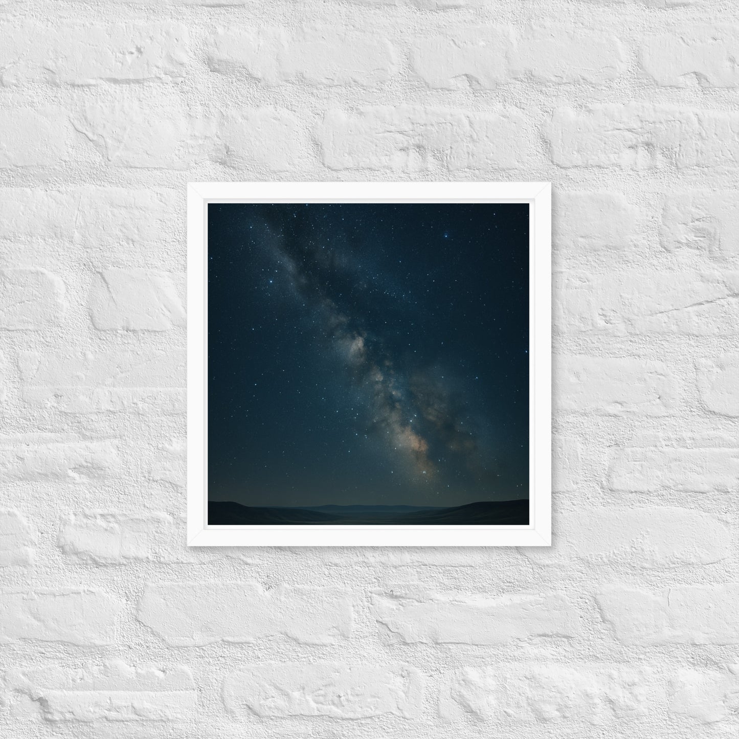 Framed starry night sky Christian poster – expansive heavens wall art