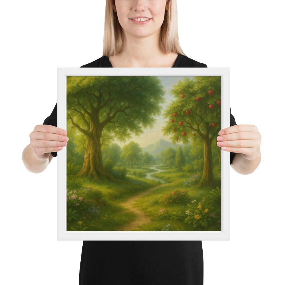 Garden of Eden wall art with Tree of Life biblical design
