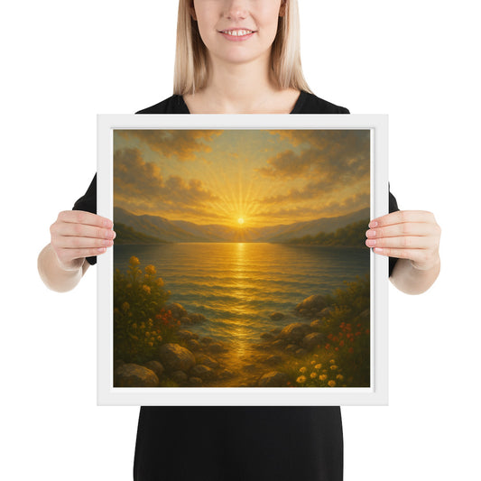 Sea of Galilee sunrise Christian poster – framed wall art