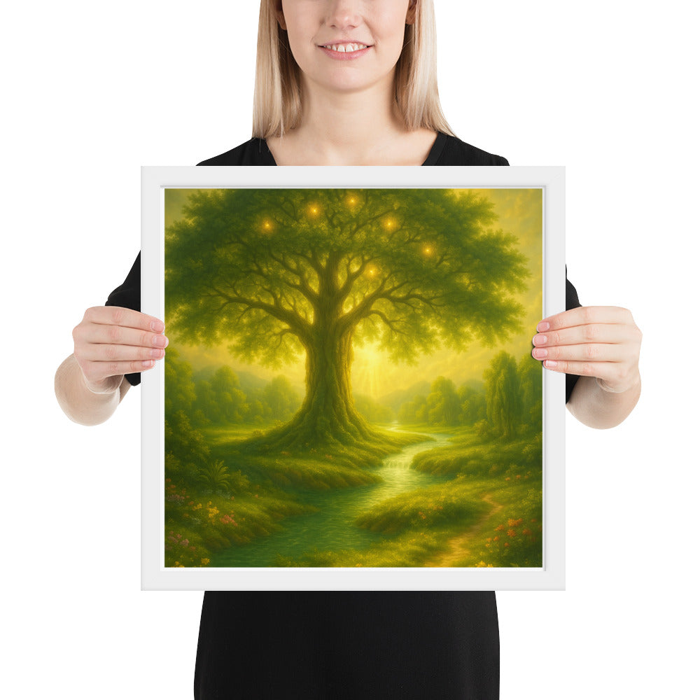 Garden of Eden poster framed Christian wall art with Tree of Life