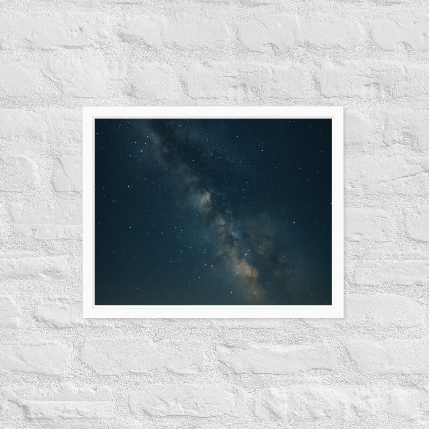 Framed starry night sky Christian poster – expansive heavens wall art