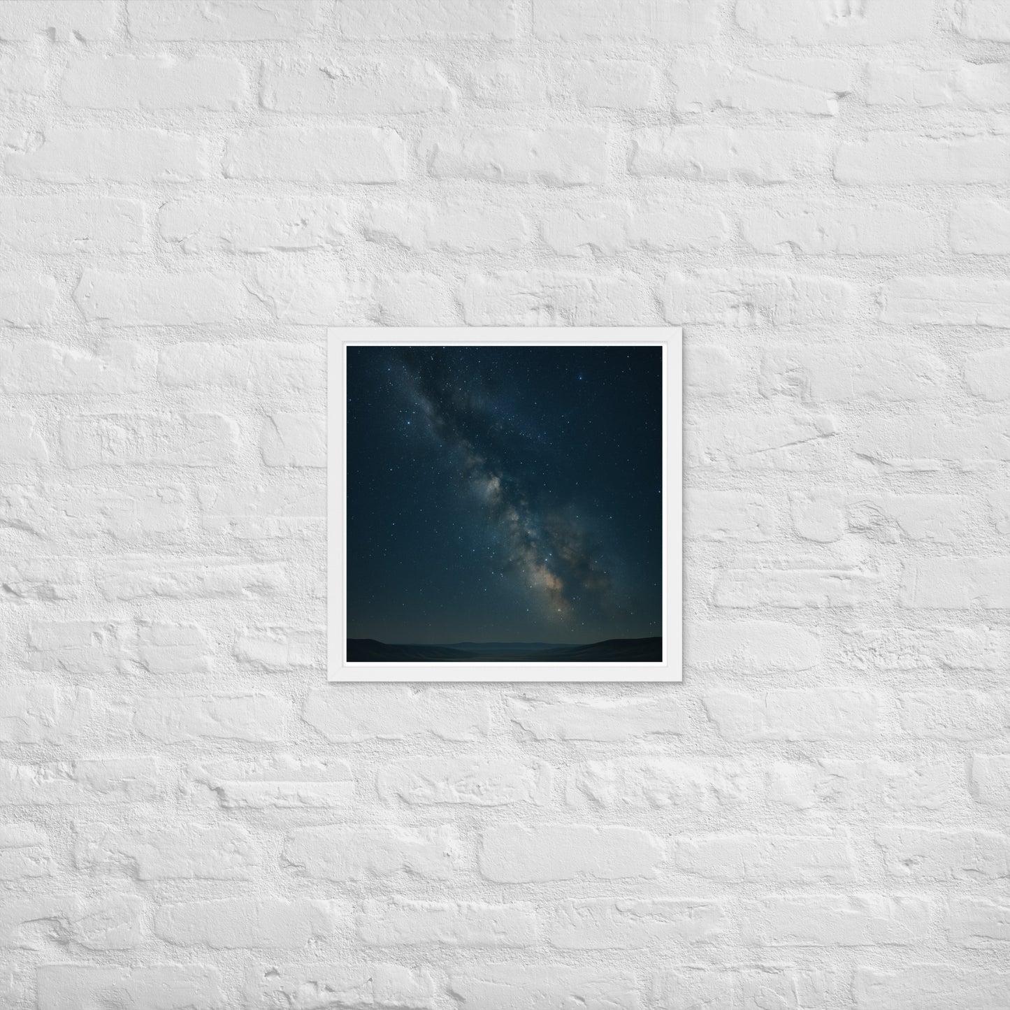 Framed starry night sky Christian poster – expansive heavens wall art