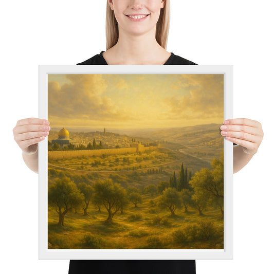 Mount of Olives sunset poster framed Christian wall art