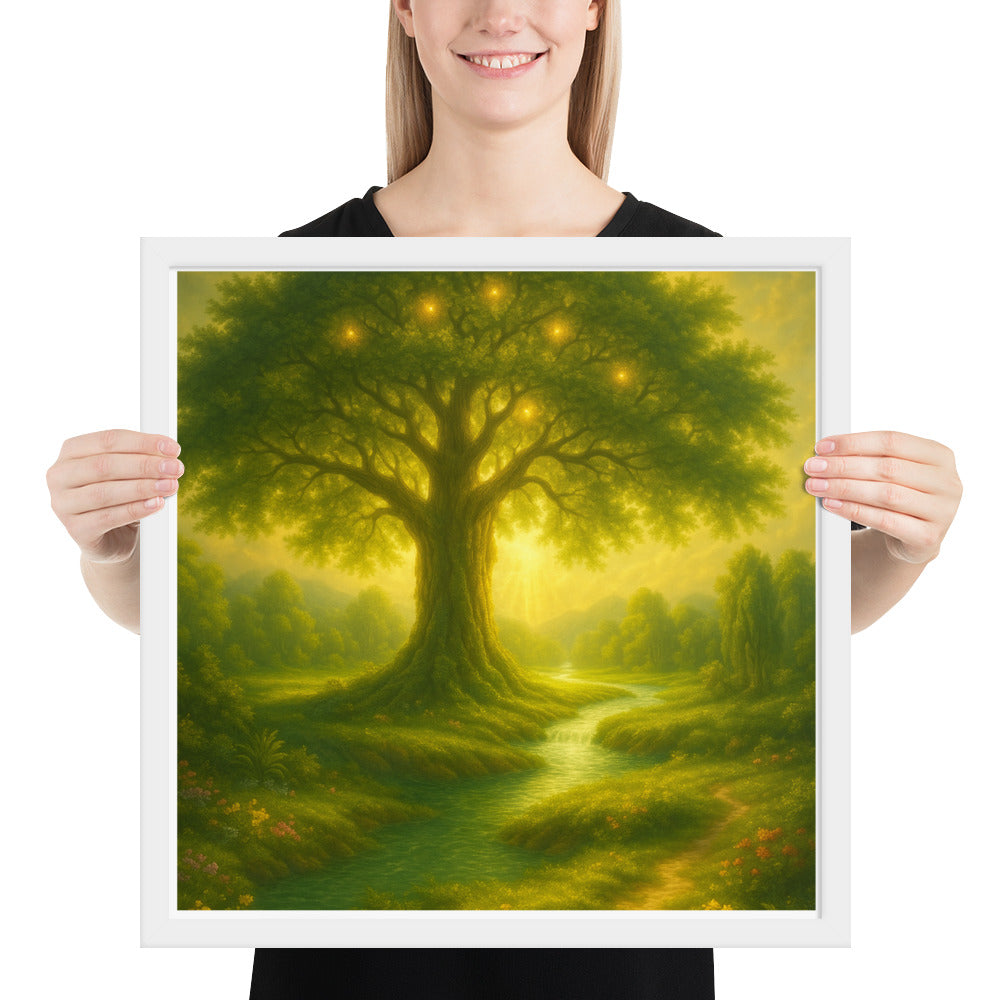 Garden of Eden poster framed Christian wall art with Tree of Life