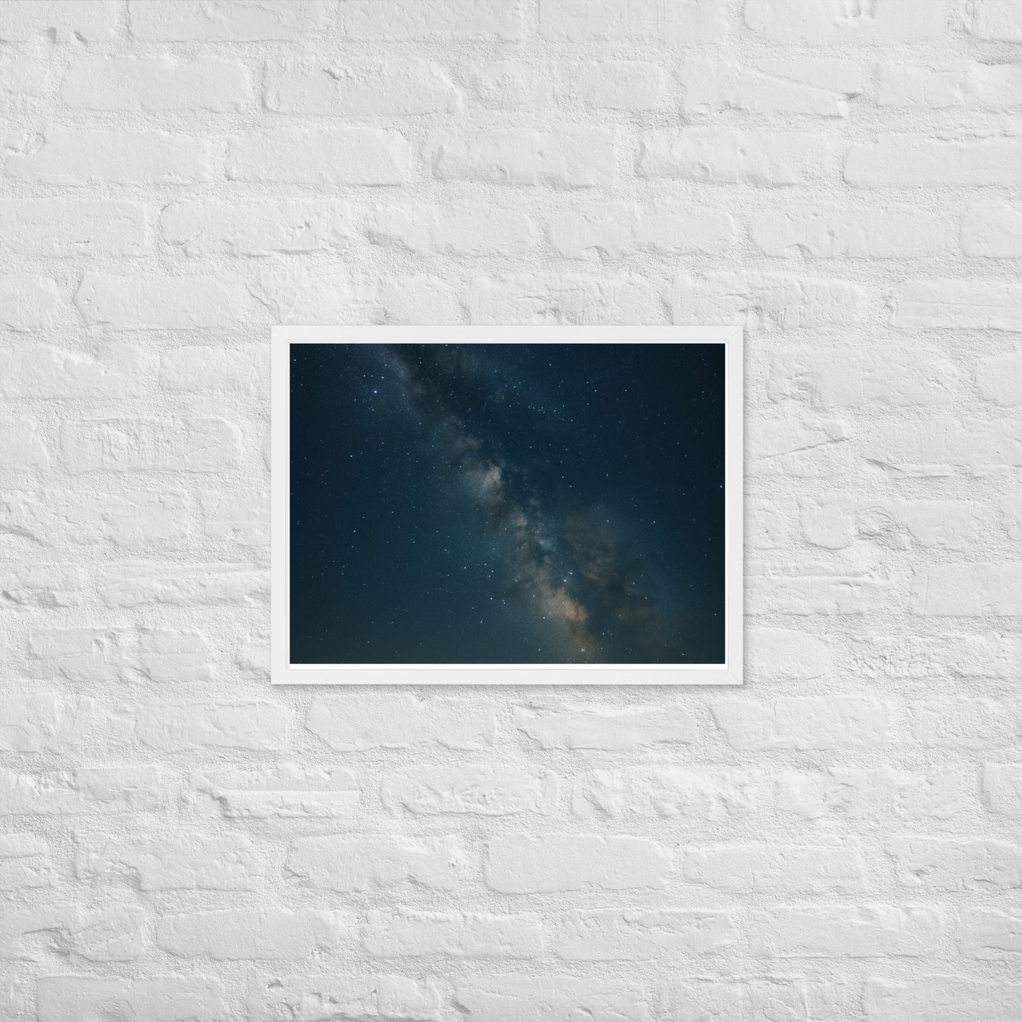 Framed starry night sky Christian poster – expansive heavens wall art