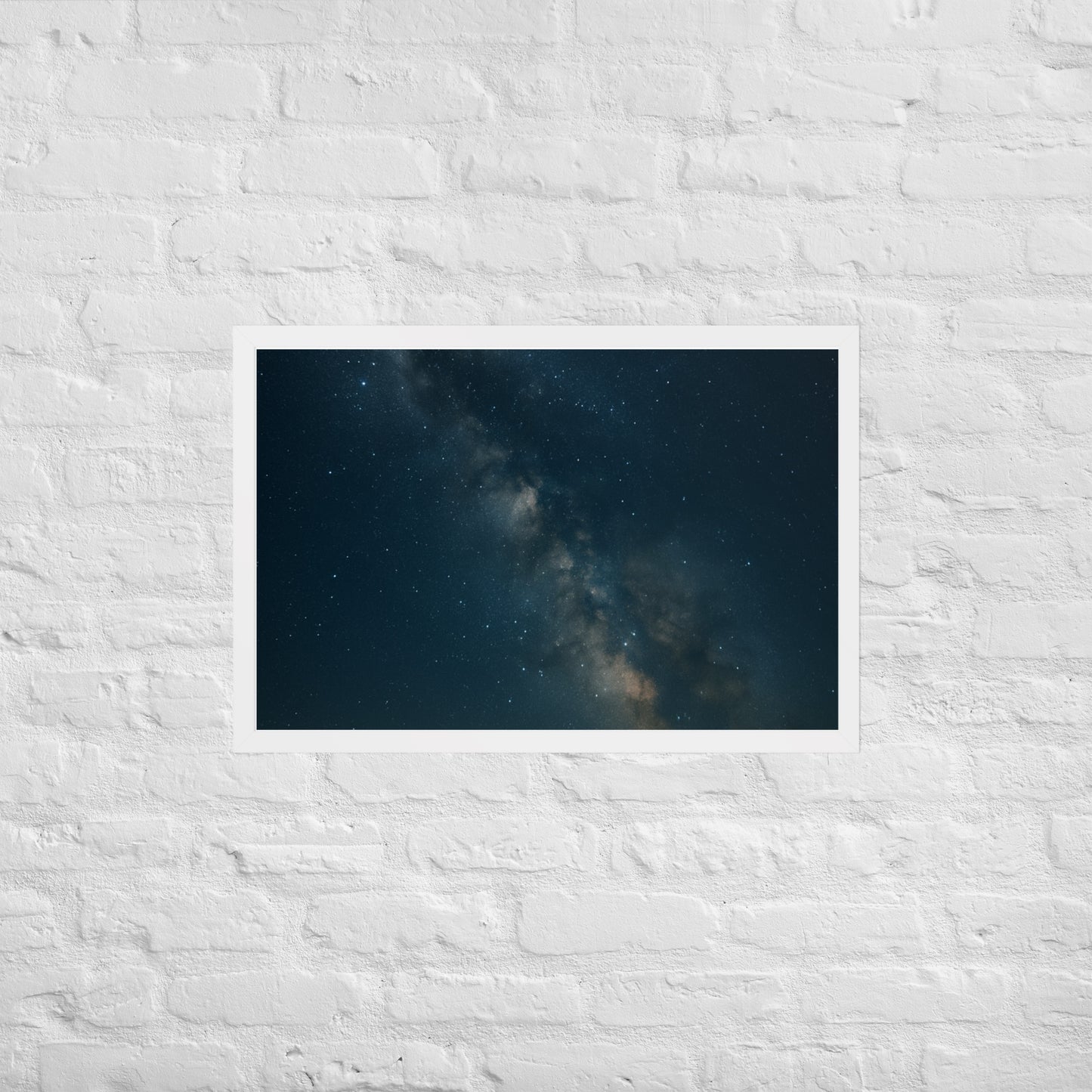 Framed starry night sky Christian poster – expansive heavens wall art