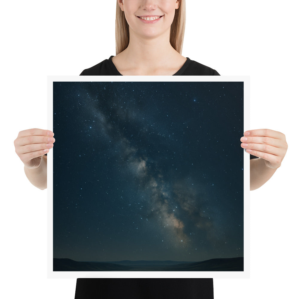 Starry night sky Christian poster – expansive heavens biblical wall art