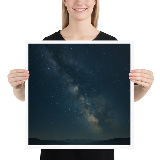 Starry night sky Christian poster – expansive heavens biblical wall art