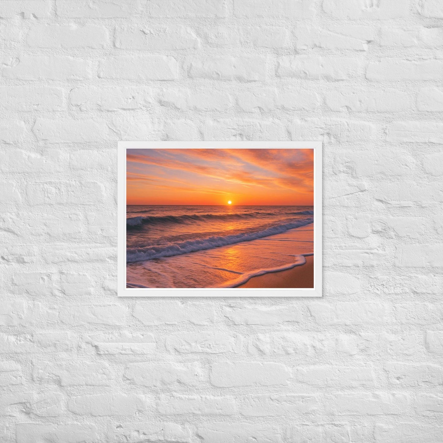 Framed Christian sunset poster featuring Psalm 113:3 Scripture, symbolizing worship, praise, and the beauty of God’s creation.