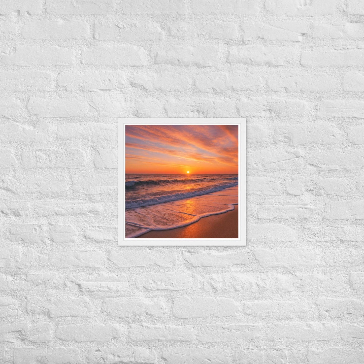 Framed Christian sunset poster featuring Psalm 113:3 Scripture, symbolizing worship, praise, and the beauty of God’s creation.