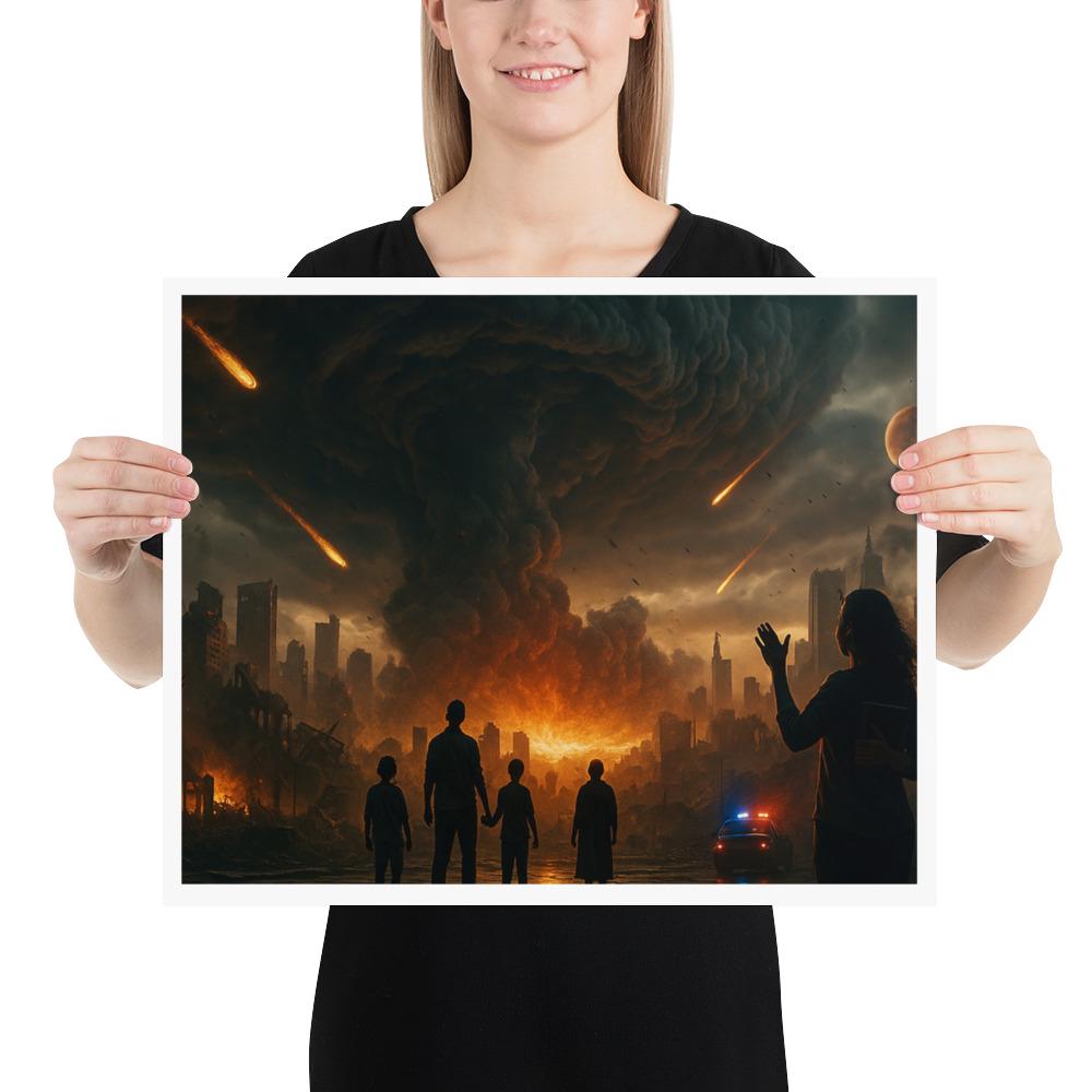 Christian wall art depicting the final battle of Armageddon inspired by Revelation 19, symbolizing Christ’s return, judgment, and victory over darkness.