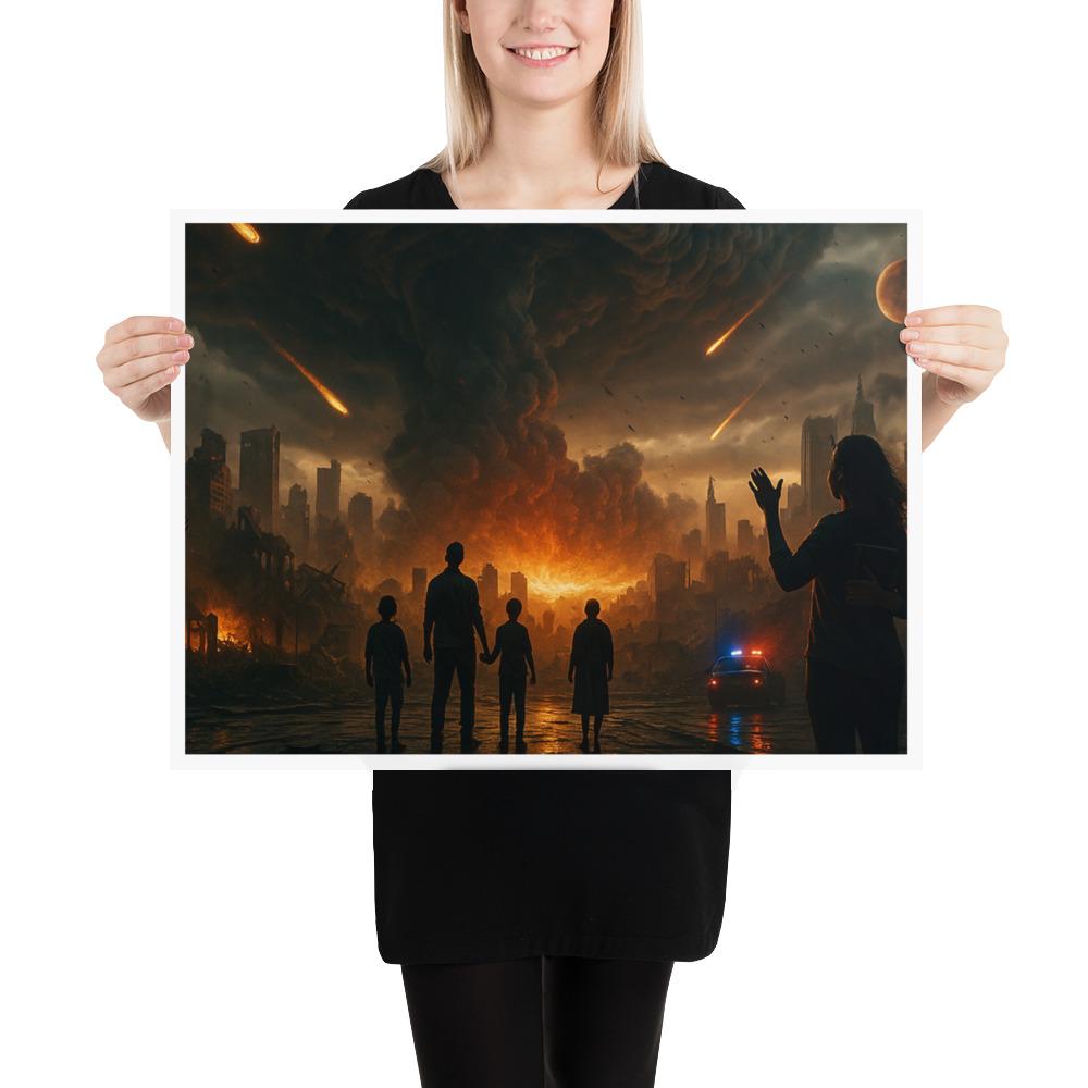 Christian wall art depicting the final battle of Armageddon inspired by Revelation 19, symbolizing Christ’s return, judgment, and victory over darkness.
