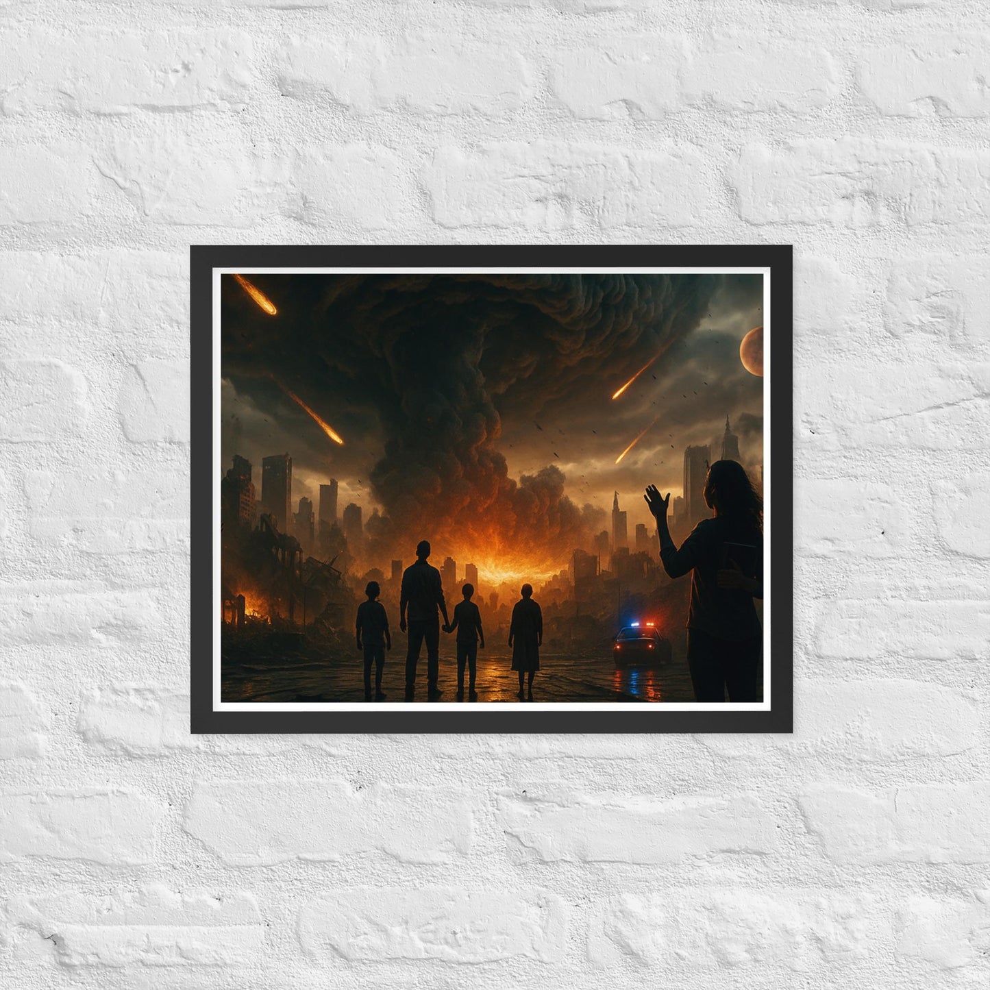 Framed Christian wall art inspired by Revelation 19, depicting the final battle of Armageddon. Symbol of Christ’s return, judgment, and victory.