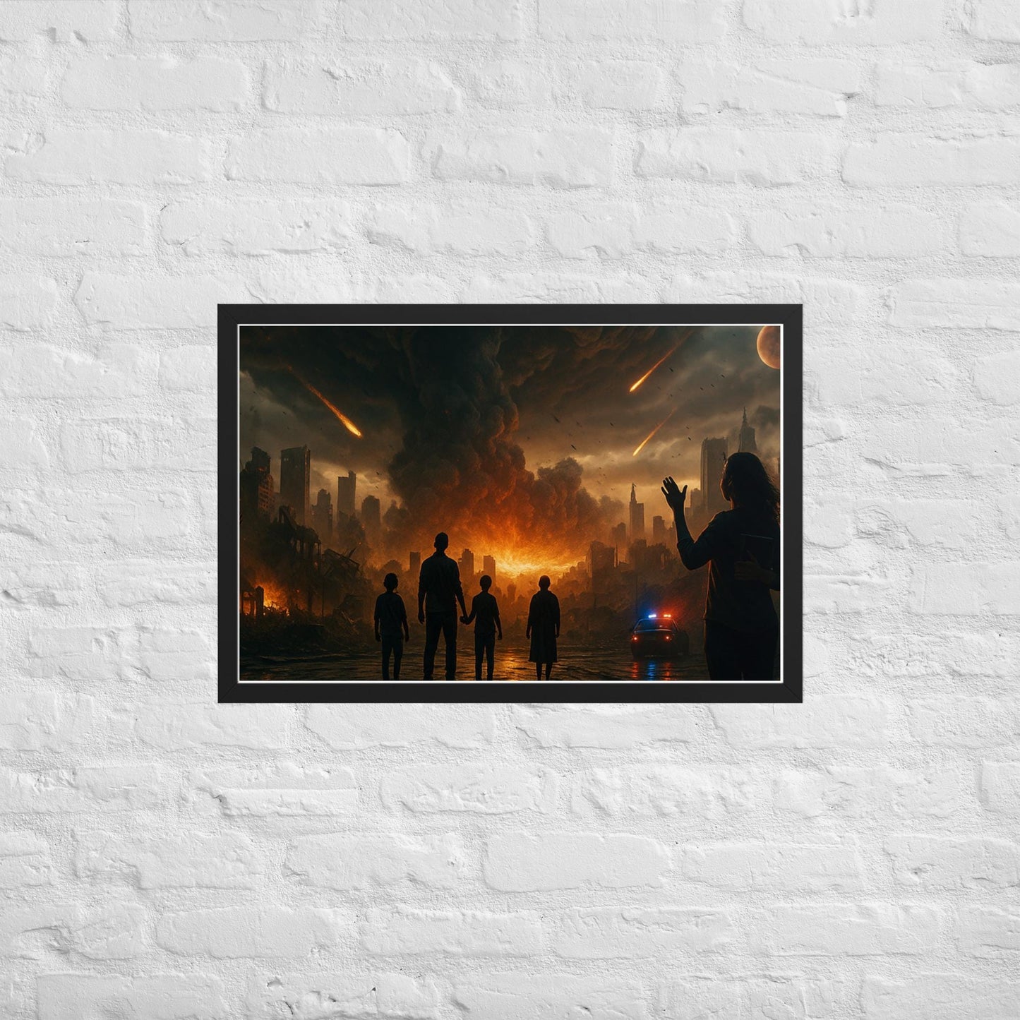 Framed Christian wall art inspired by Revelation 19, depicting the final battle of Armageddon. Symbol of Christ’s return, judgment, and victory.
