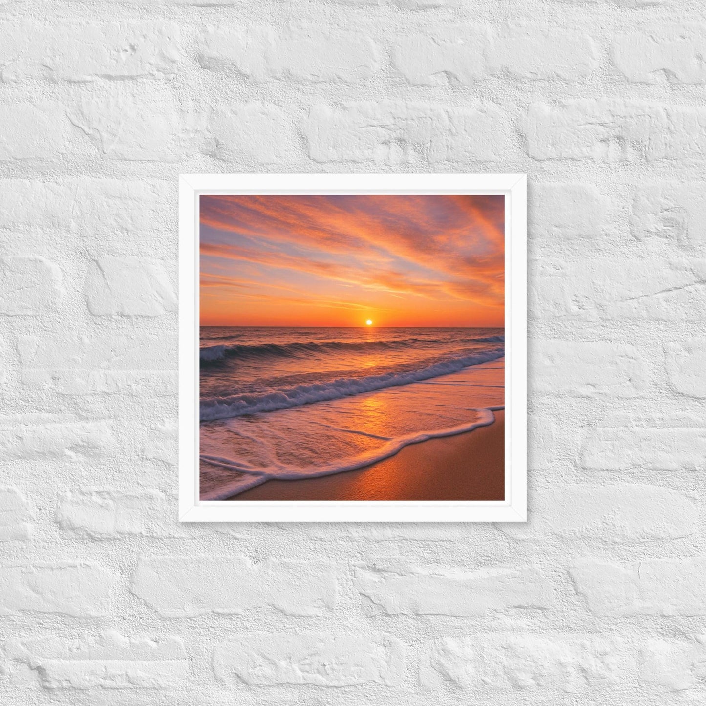 Framed Christian sunset poster featuring Psalm 113:3 Scripture, symbolizing worship, praise, and the beauty of God’s creation.