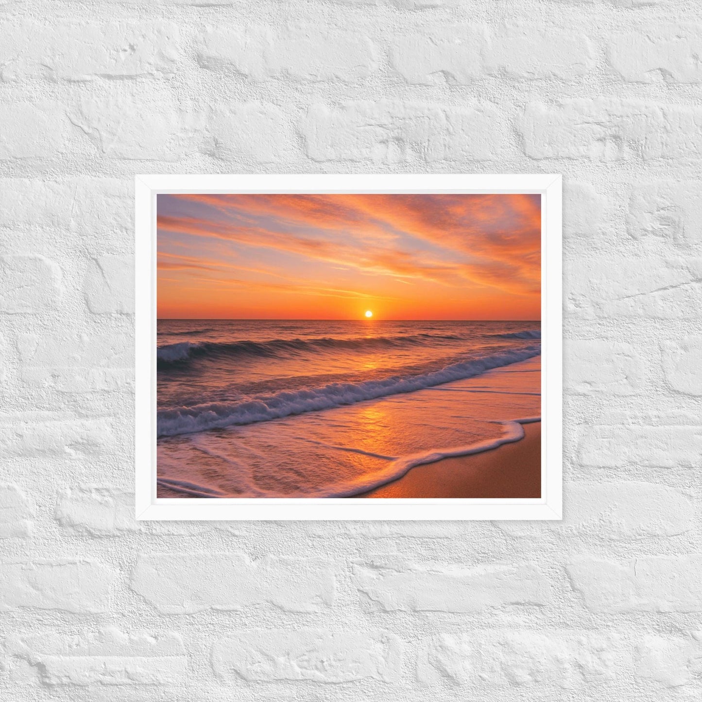 Framed Christian sunset poster featuring Psalm 113:3 Scripture, symbolizing worship, praise, and the beauty of God’s creation.