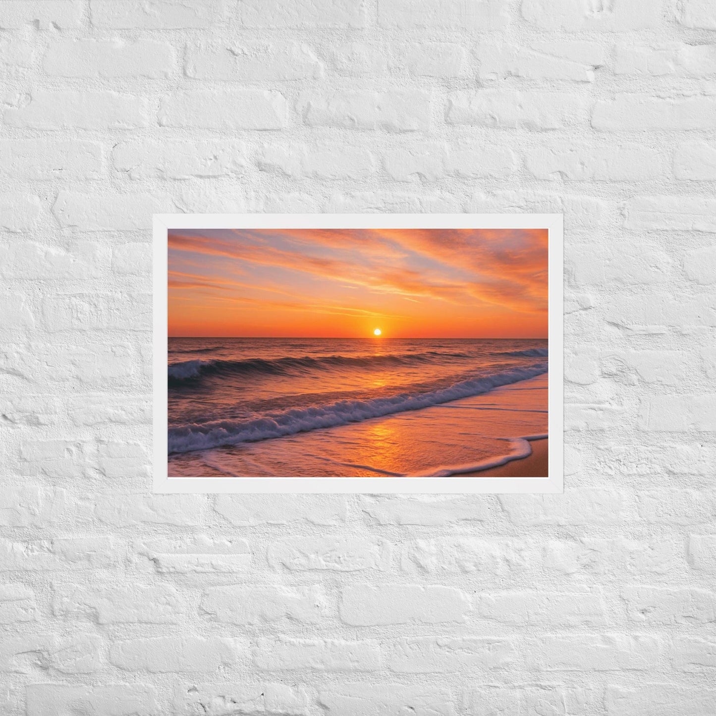 Framed Christian sunset poster featuring Psalm 113:3 Scripture, symbolizing worship, praise, and the beauty of God’s creation.