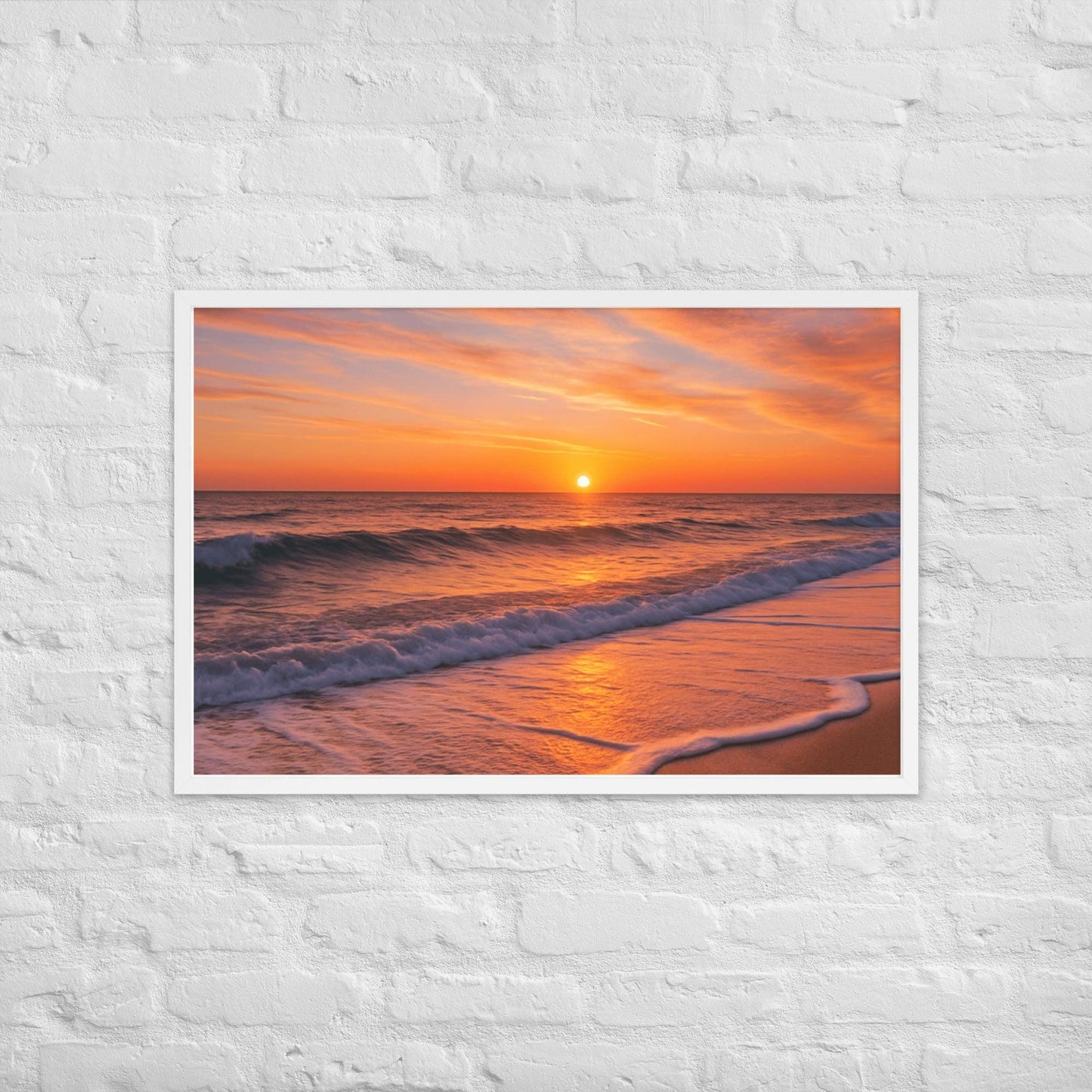 Framed Christian sunset poster featuring Psalm 113:3 Scripture, symbolizing worship, praise, and the beauty of God’s creation.