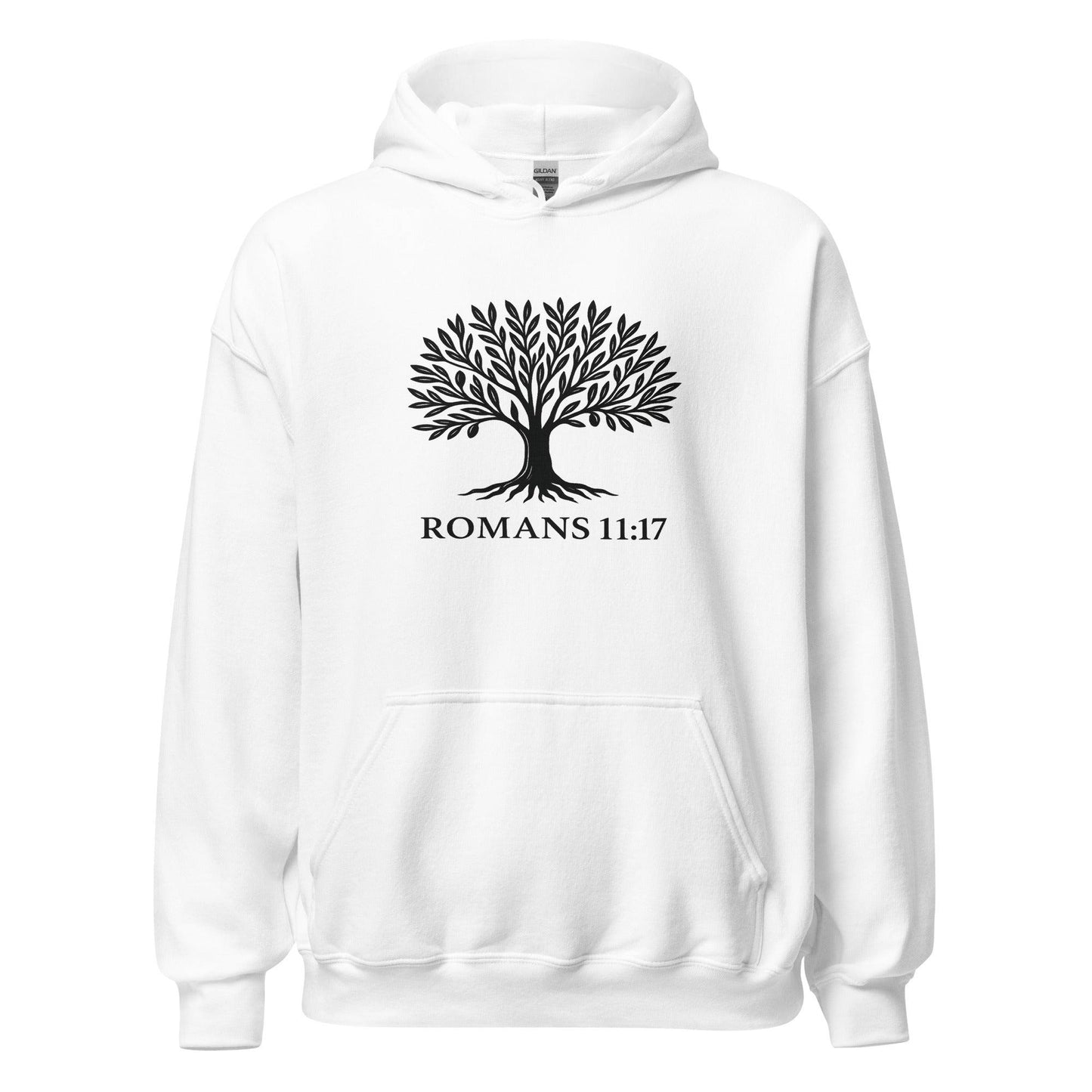 Christian Hoodie  Romans 11:17 Grafted into the Olive Tree Scripture Unisex Hoodie