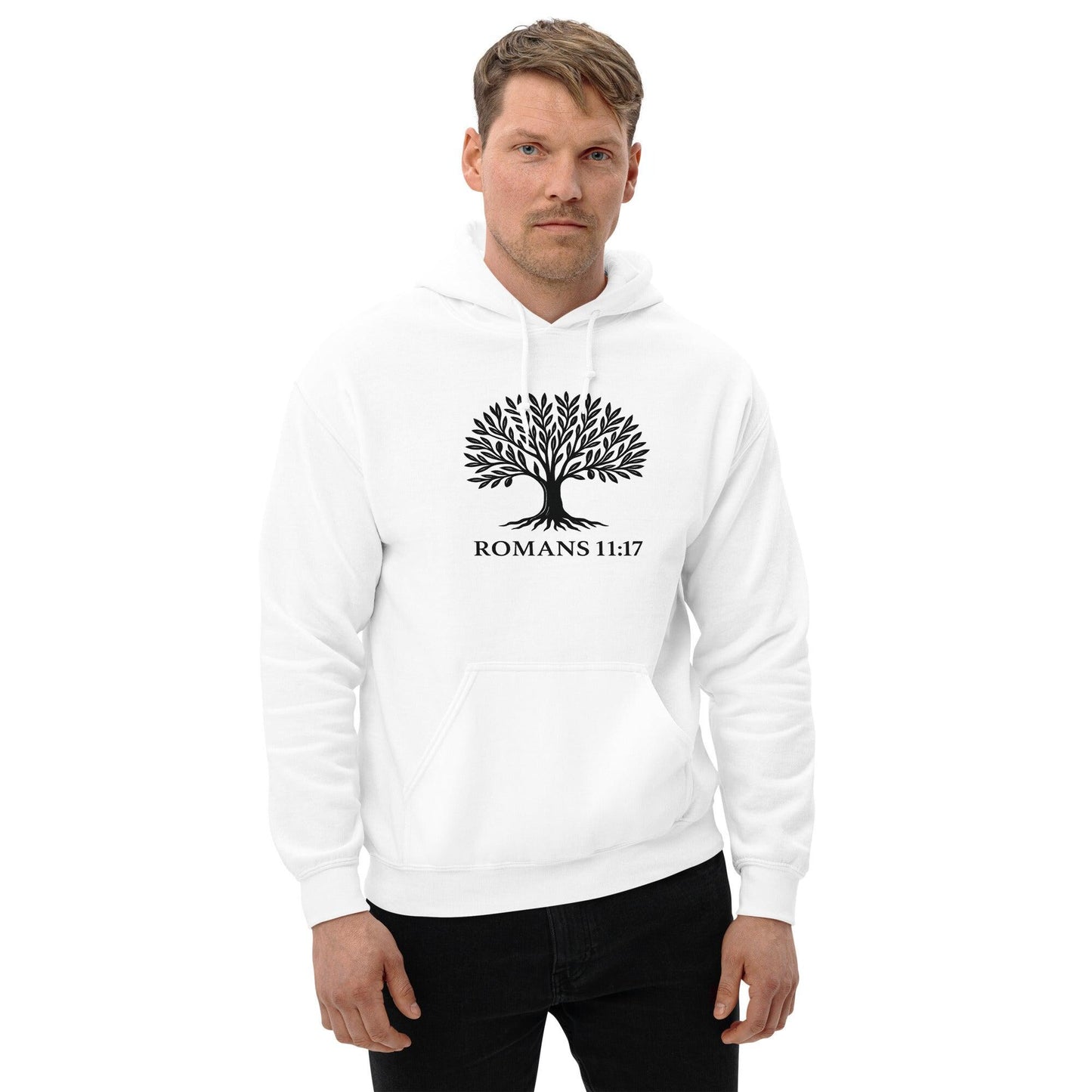 Christian Hoodie  Romans 11:17 Grafted into the Olive Tree Scripture Unisex Hoodie
