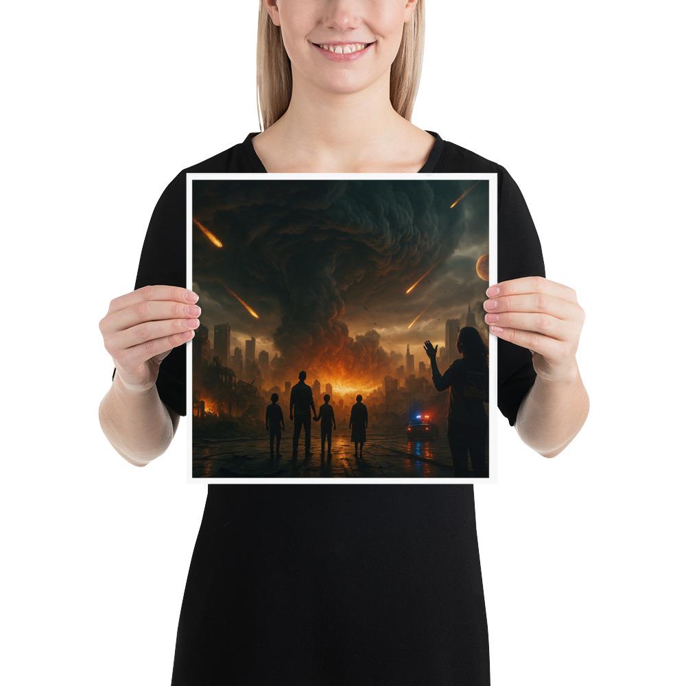 Christian wall art depicting the final battle of Armageddon inspired by Revelation 19, symbolizing Christ’s return, judgment, and victory over darkness.