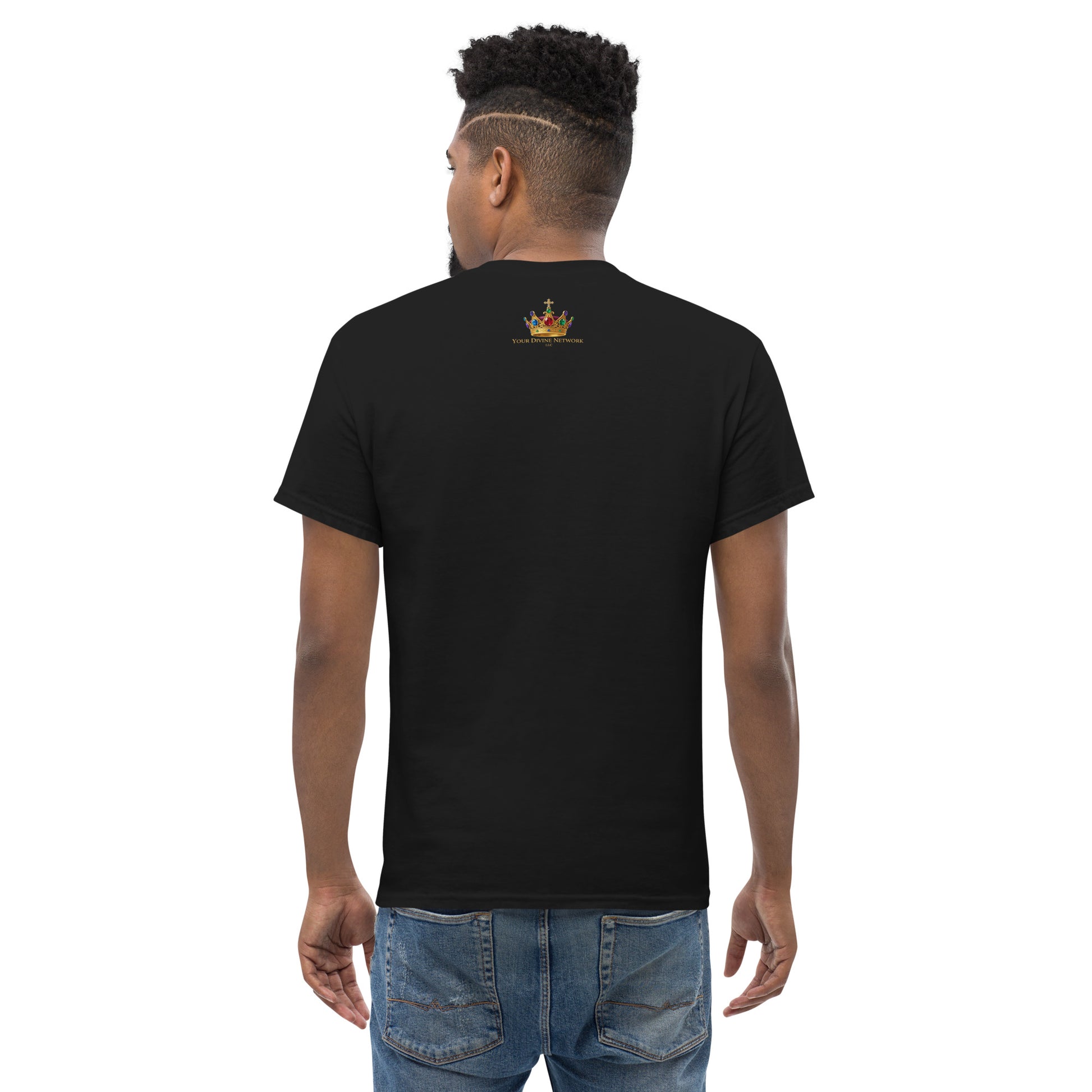 “Christian black t shirt ready or not the King is coming design trumpet crown faith apparel”
