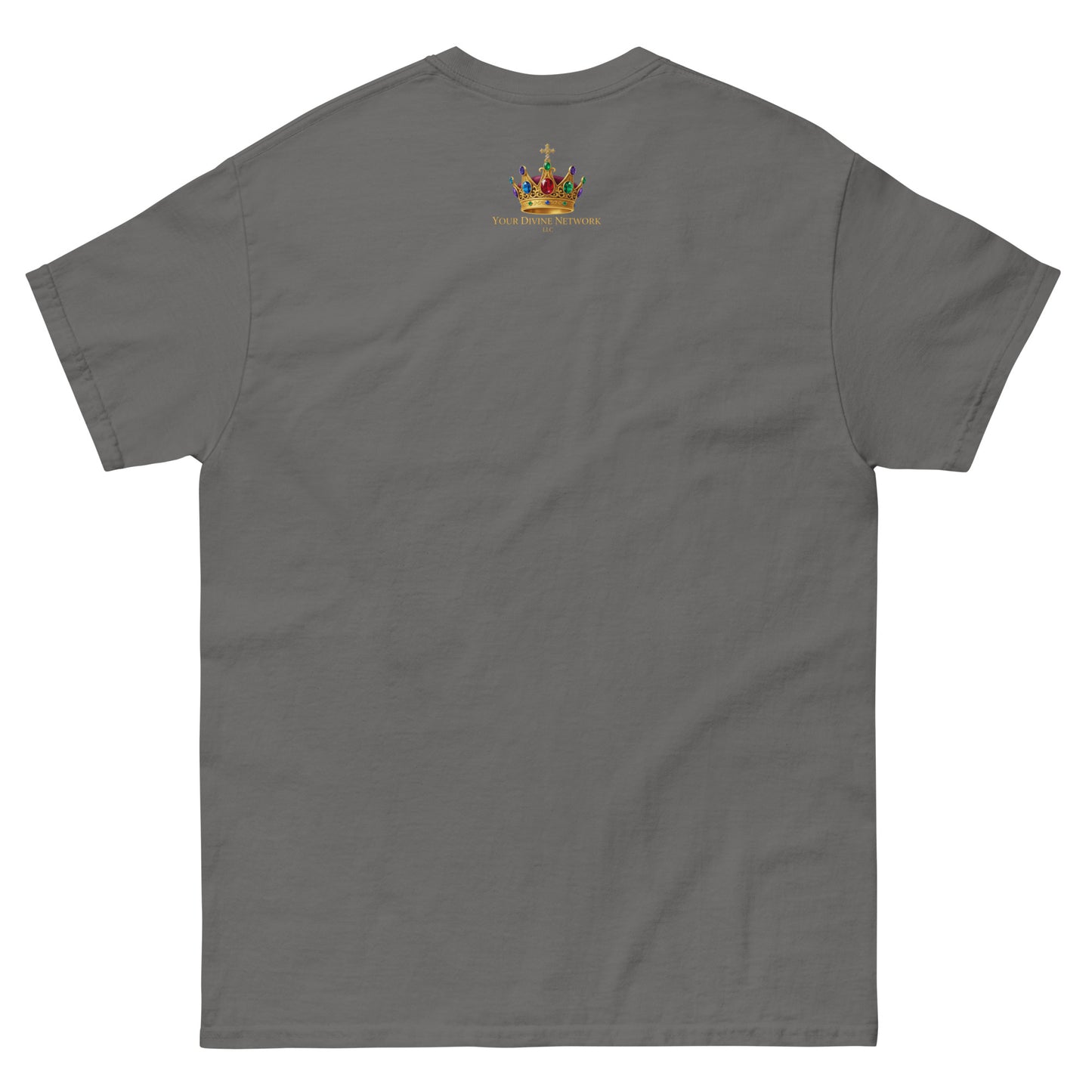 “Jesus is God 100 percent Christian t shirt bold faith statement design gold red lettering”