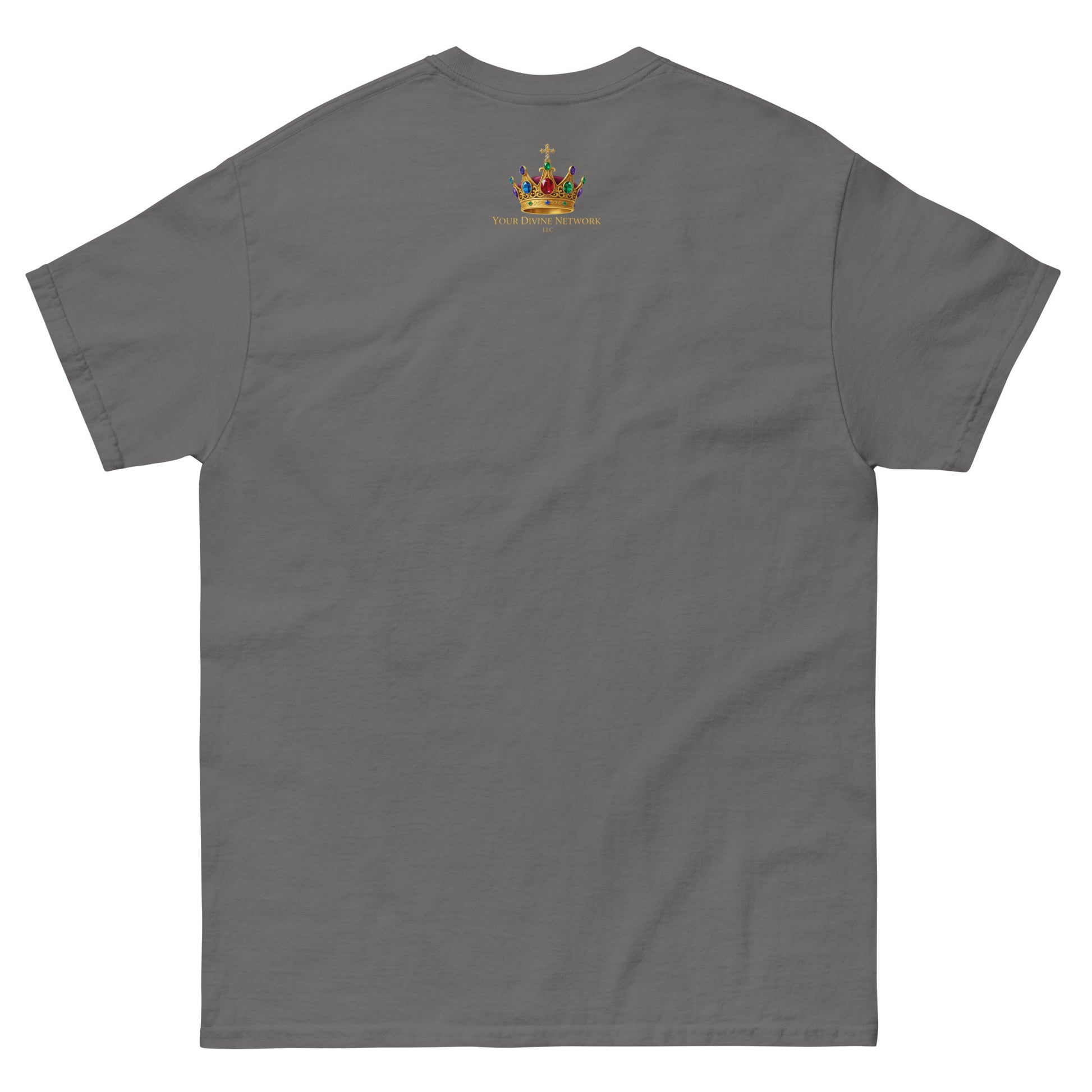 “Jesus is God 100 percent Christian t shirt bold faith statement design gold red lettering”