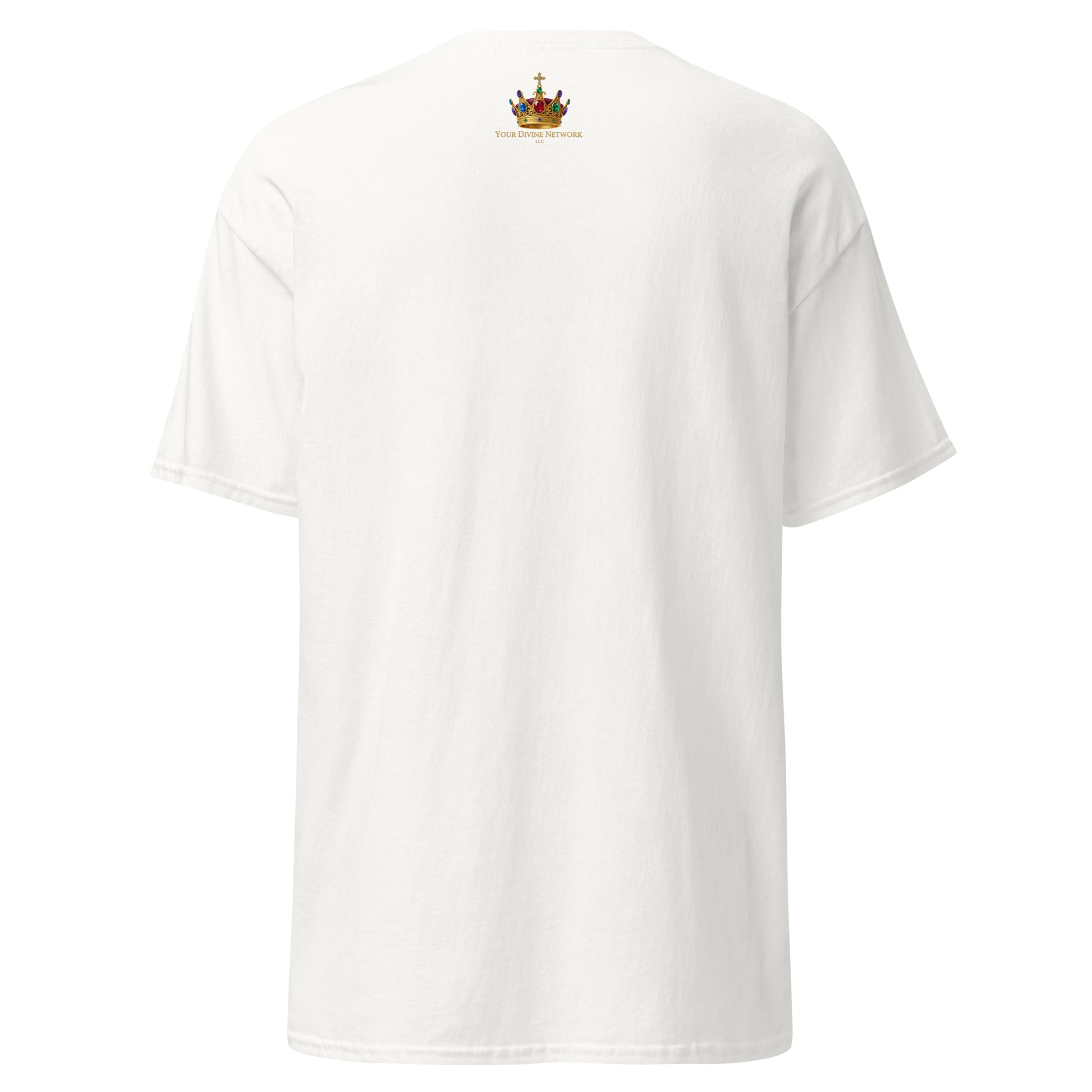 “Christian white t shirt survival turned into surrender design cross nails crown of thorns faith apparel”