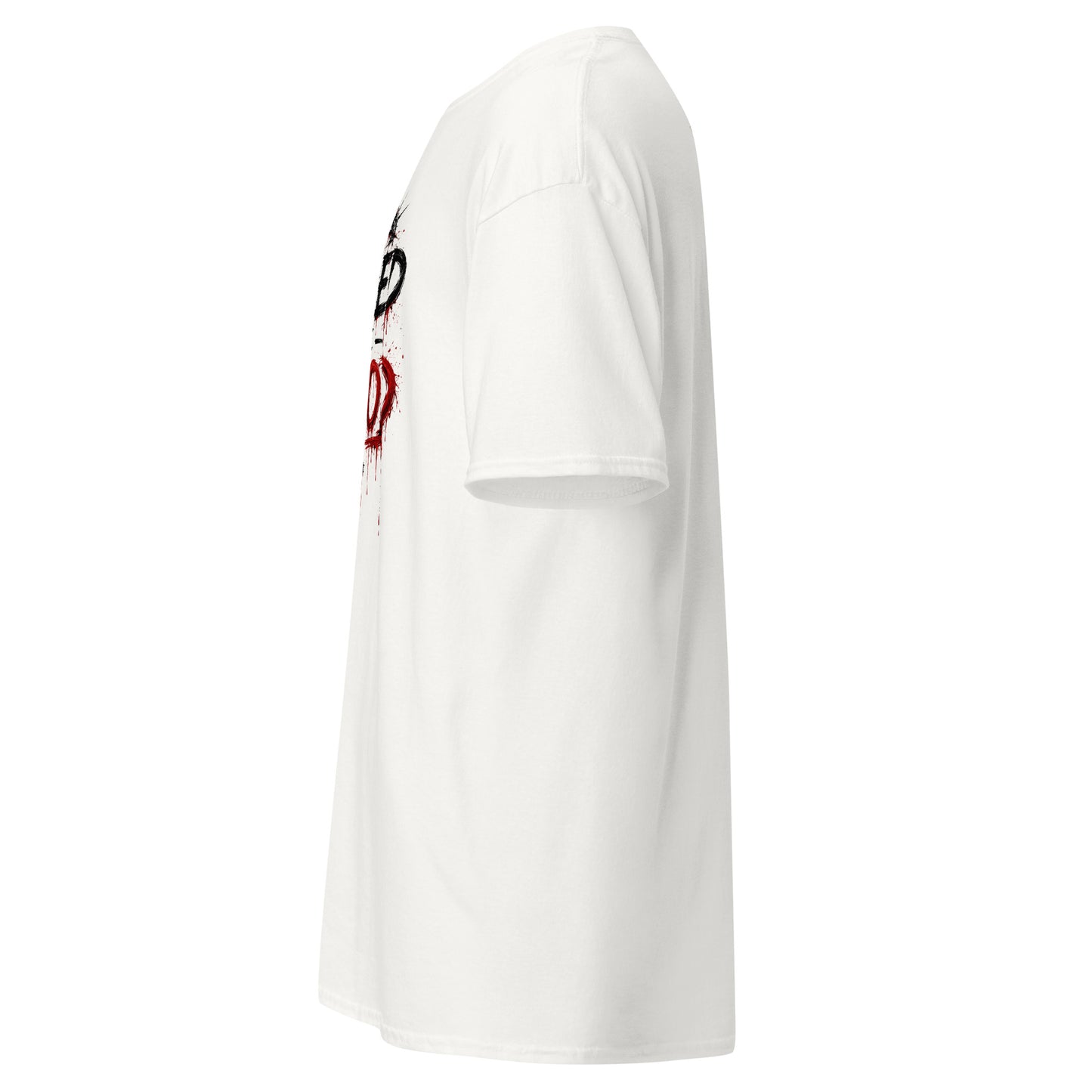 “Christian white t shirt washed in the blood design crown of thorns red dripping faith apparel”