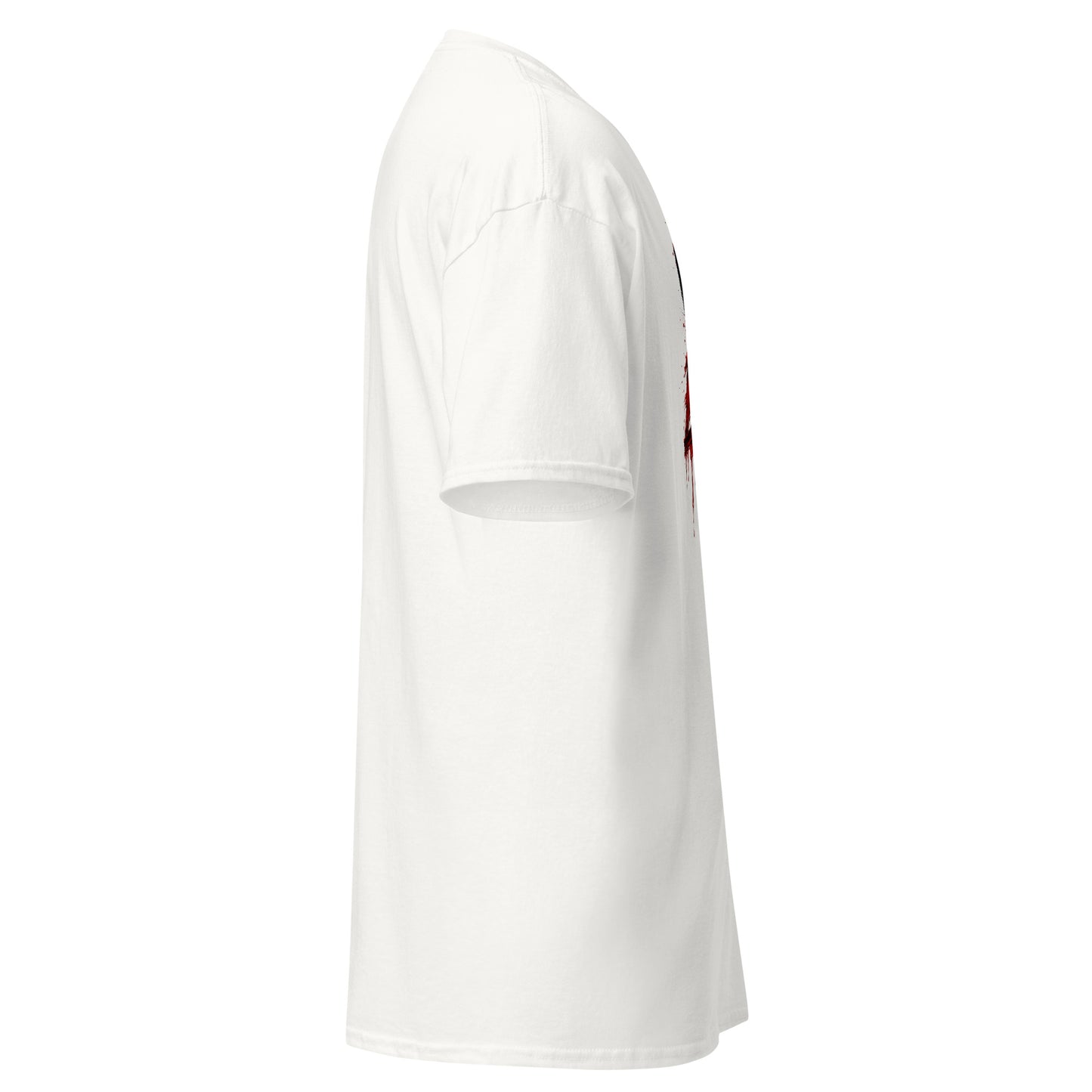 “Christian white t shirt washed in the blood design crown of thorns red dripping faith apparel”