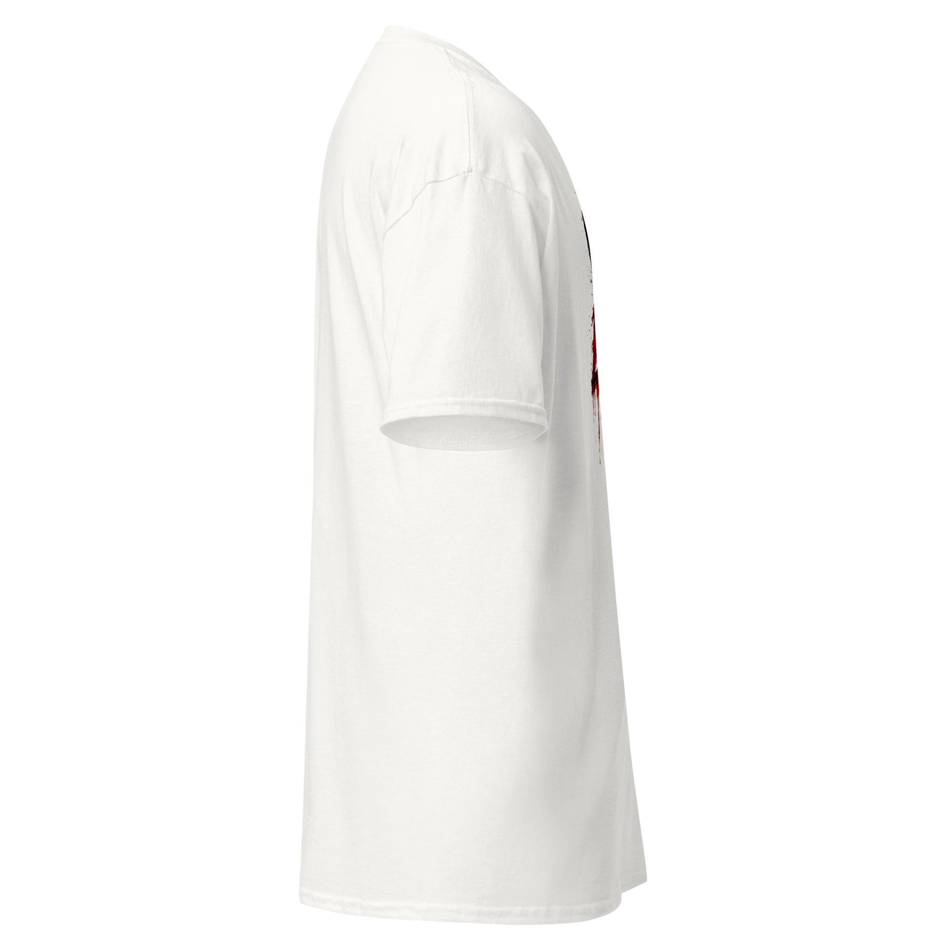 “Christian white t shirt washed in the blood design crown of thorns red dripping faith apparel”