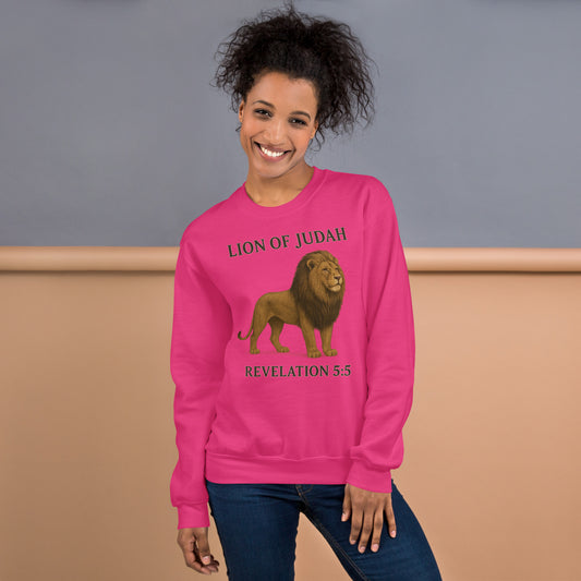 Christian sweatshirt – Lion of Judah – Revelation 5:5 – Bold Faith Apparel – Faith-Based Streetwear | Your Divine Network